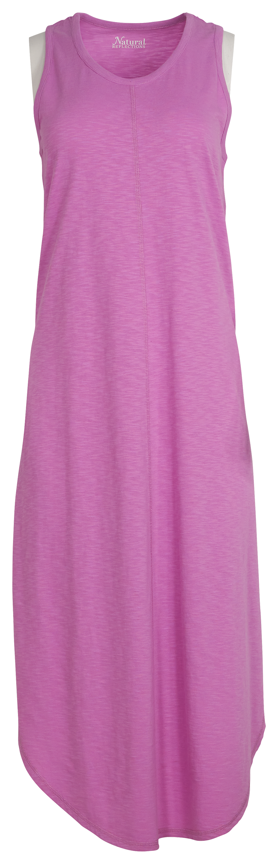 Image of Natural Reflections Slub Knit Sleeveless Midi Dress - Violet