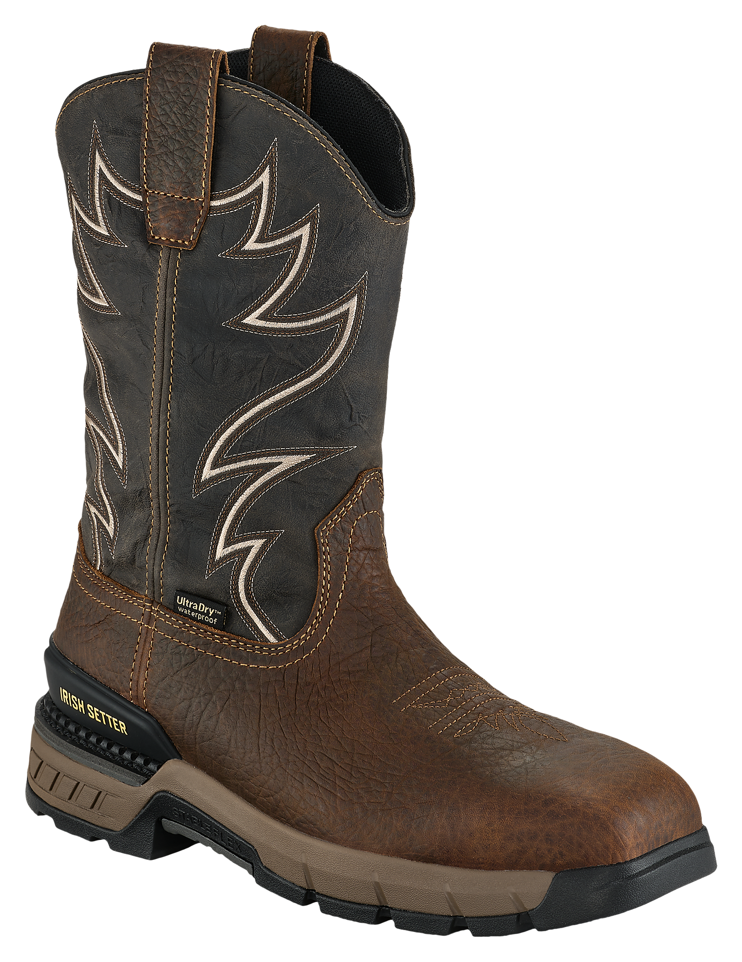 Image of Irish Setter Two Harbors Waterproof Composite-Toe Western Work Boots with StableFlex for Men - 14M
