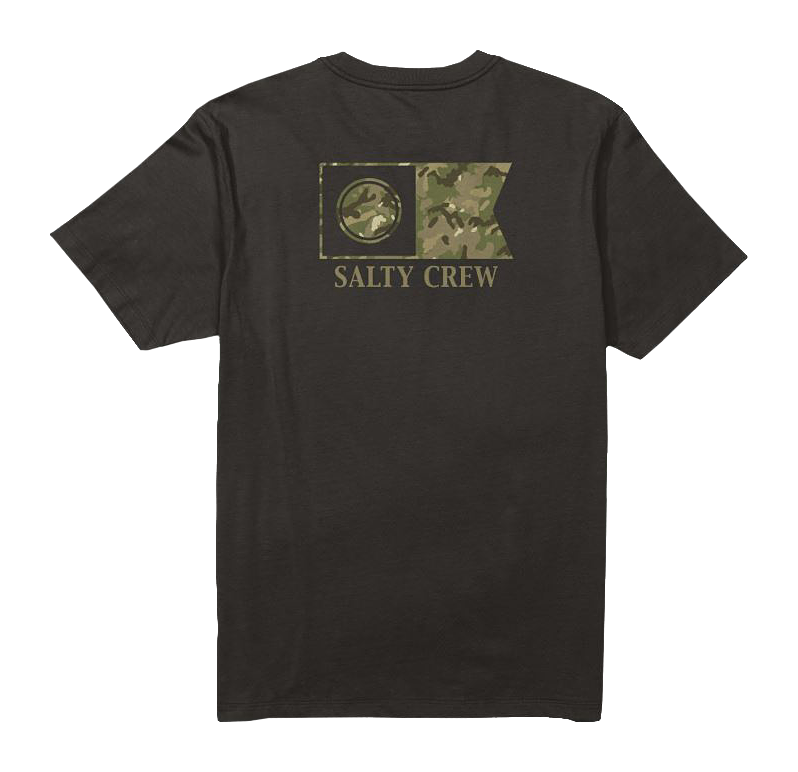 Image of Salty Crew Flagship Fill Premium Short-Sleeve T-Shirt for Men - Black - L