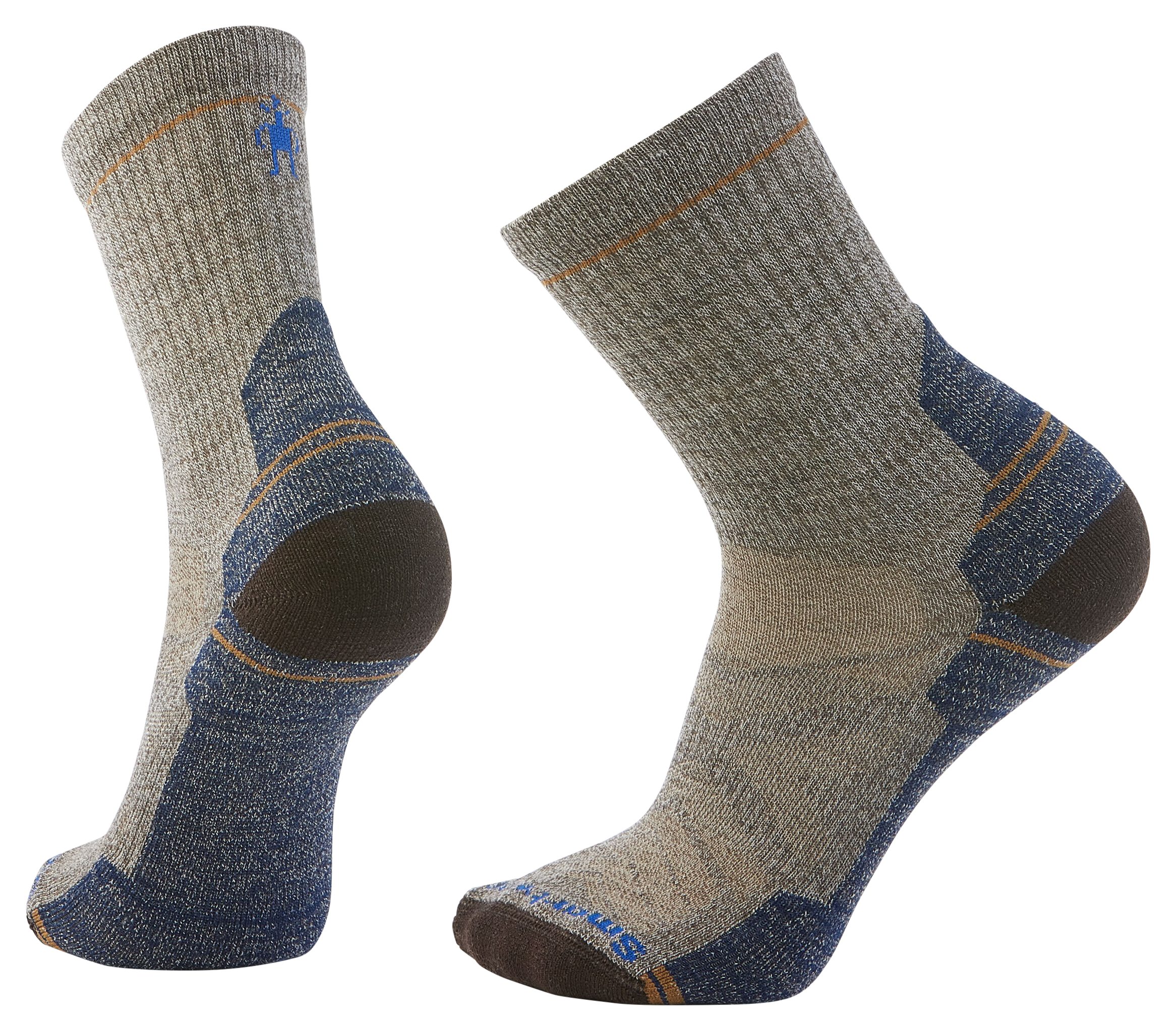 Image of SmartWool Hiking Light Cushion Mid Crew Socks for Men - Brown - L