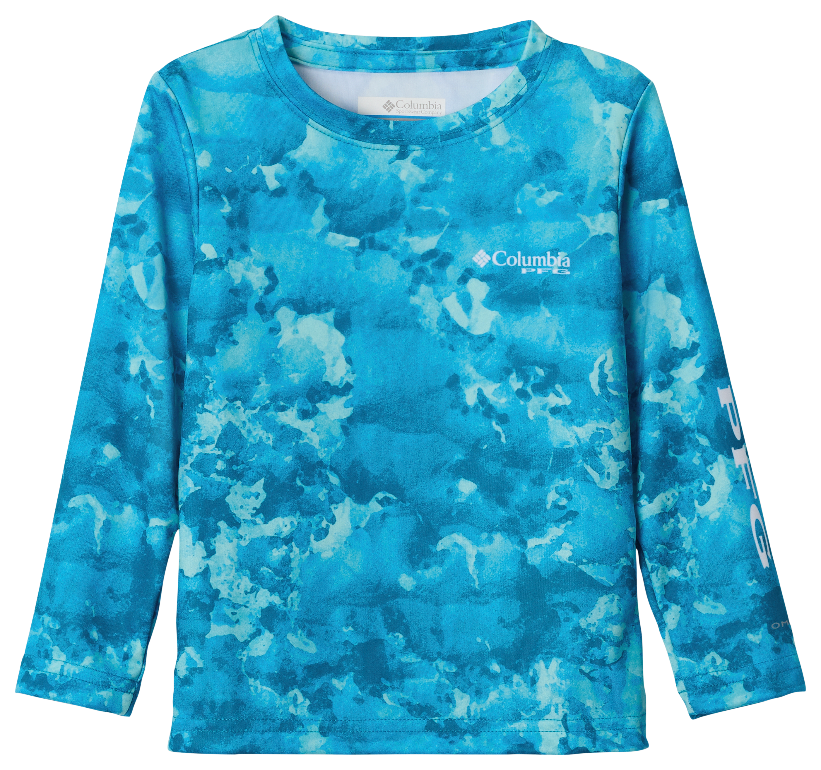 Image of Columbia PFG Super Terminal Tackle Long-Sleeve T-Shirt for Toddlers - Blue Echo