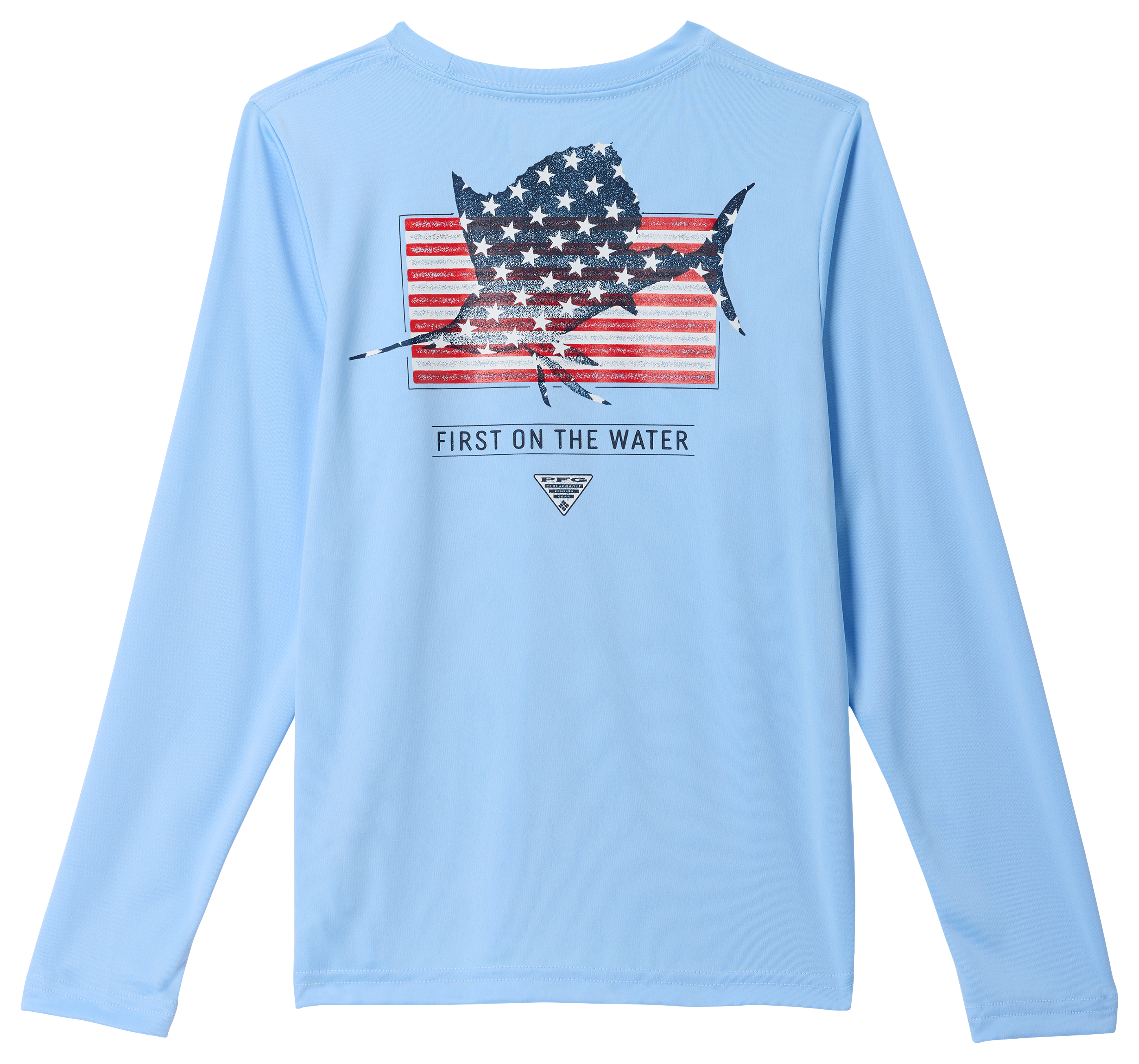 Image of Columbia Terminal Tackle PFG Stars and Sails Long-Sleeve T-Shirt for Kids - Sail