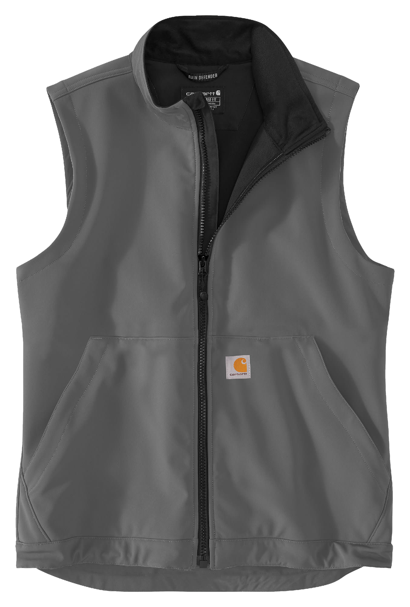 Image of Carhartt Rain Defender Relaxed-Fit Softshell Vest for Men - Steel
