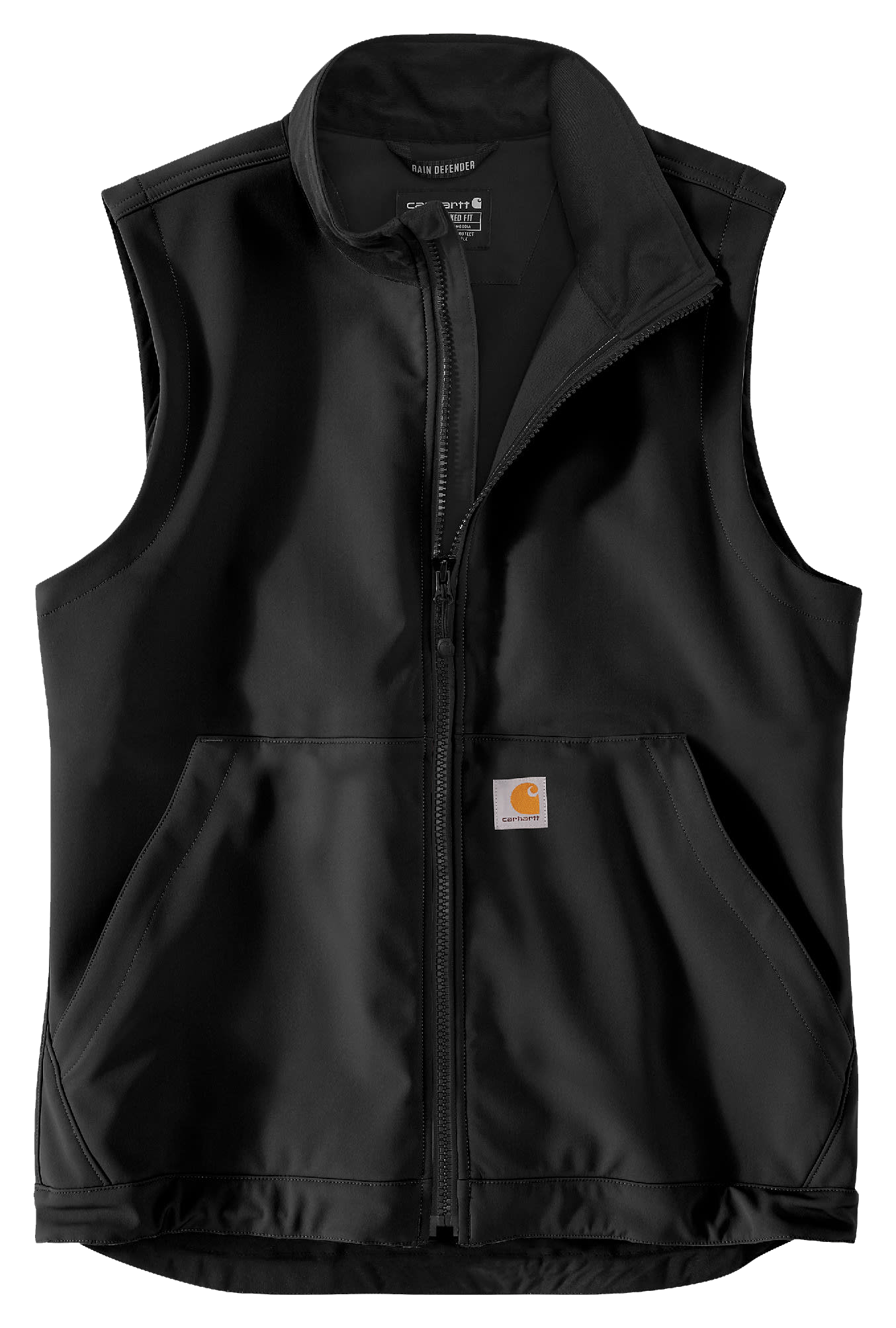 Image of Carhartt Rain Defender Relaxed-Fit Softshell Vest for Men - Black