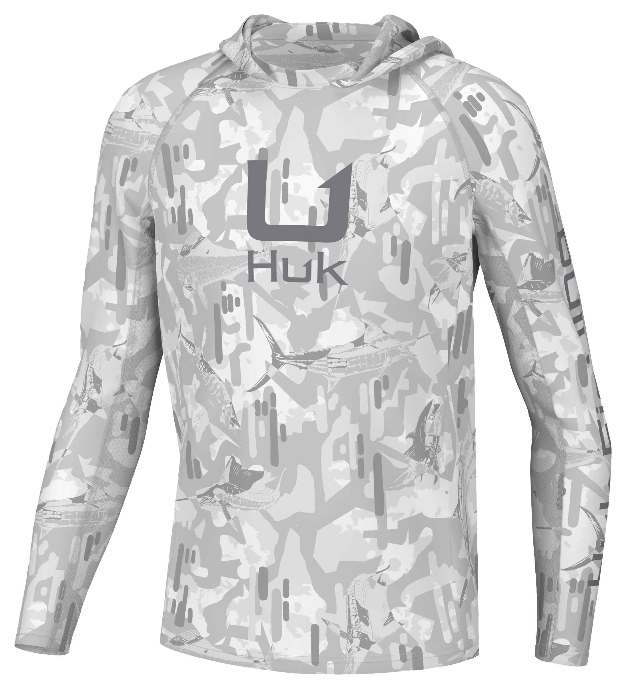 Image of Huk KC Icon Apex Vert Hoodie for Kids - Harbor Mist