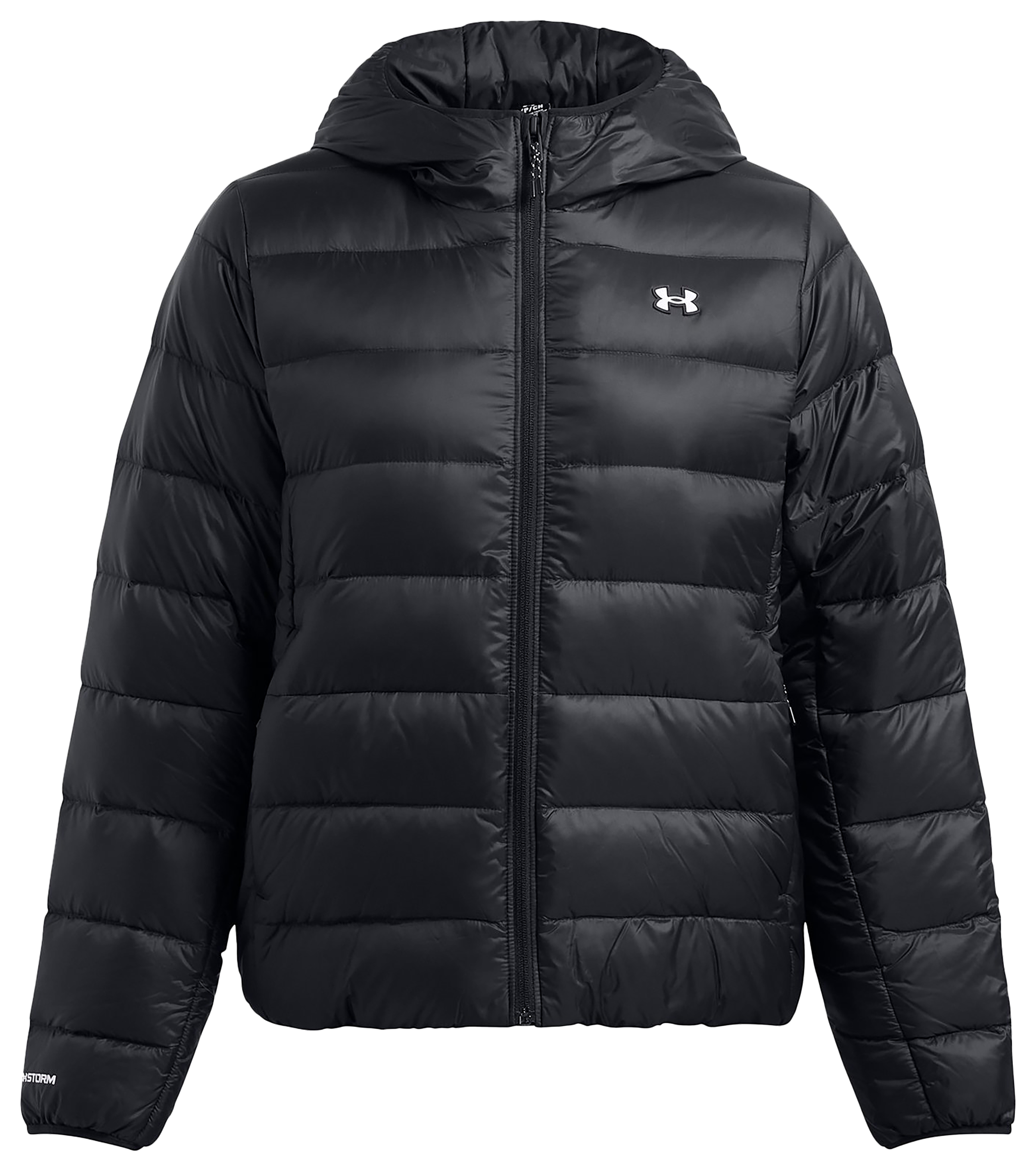 Under Armour Legend Down Hooded Jacket for Ladies - Black/White - LG