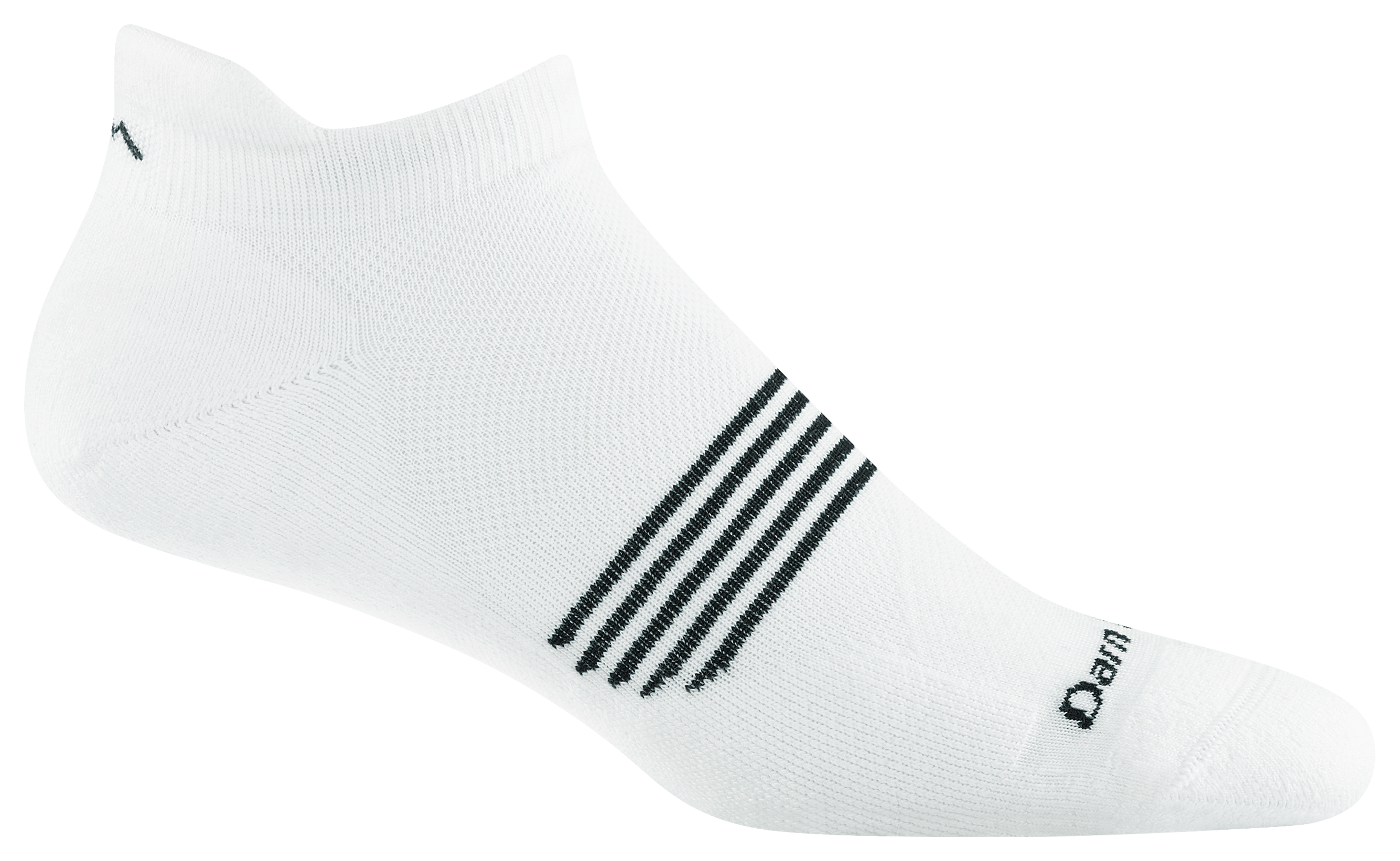 Darn Tough Element No-Show Tab Lightweight Cushion Running Socks for Men - White - L/Men's 10-12