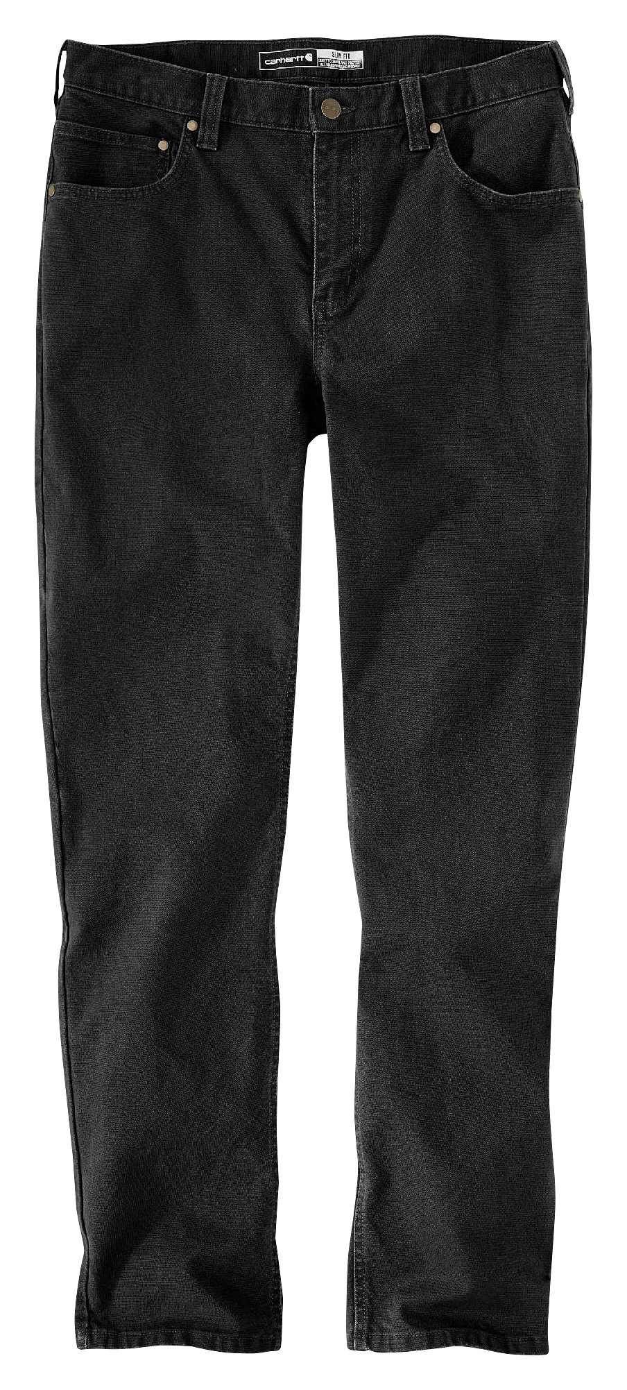 Image of Carhartt Slim Tapered Rugged Flex Duck Pants - Black - 40x30