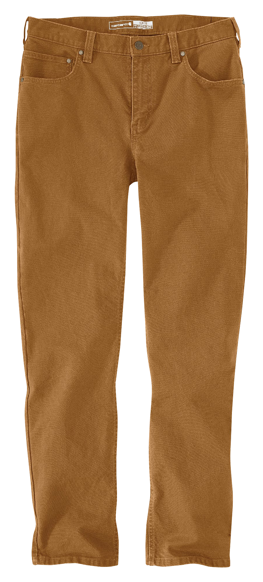 Carhartt Rugged Flex Slim-Fit Duck Tapered 5-Pocket Pants for Men - Carhartt Brown - 38x36