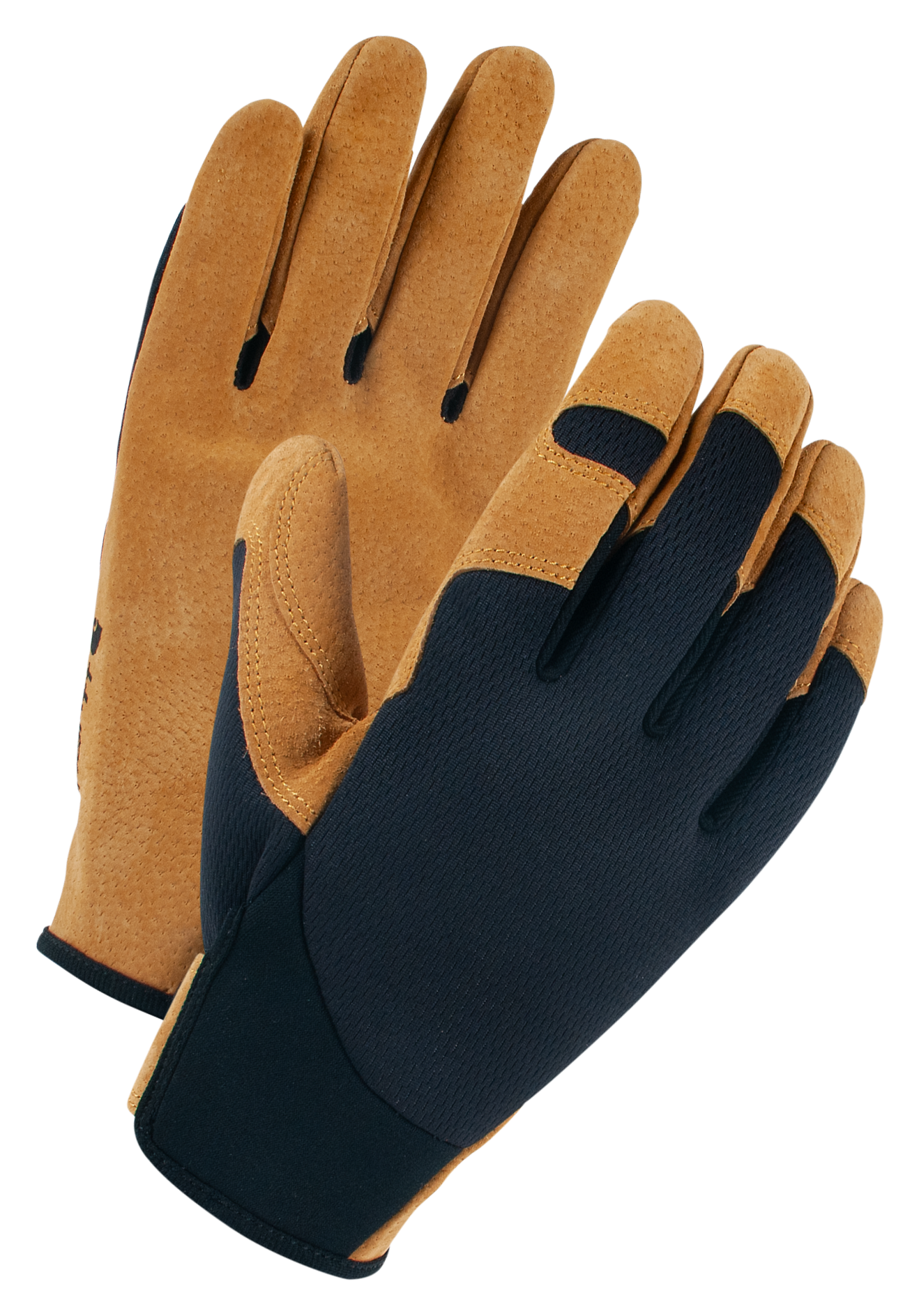 Image of Carhartt Leather High-Dexterity Secure Cuff Gloves - Black Barley