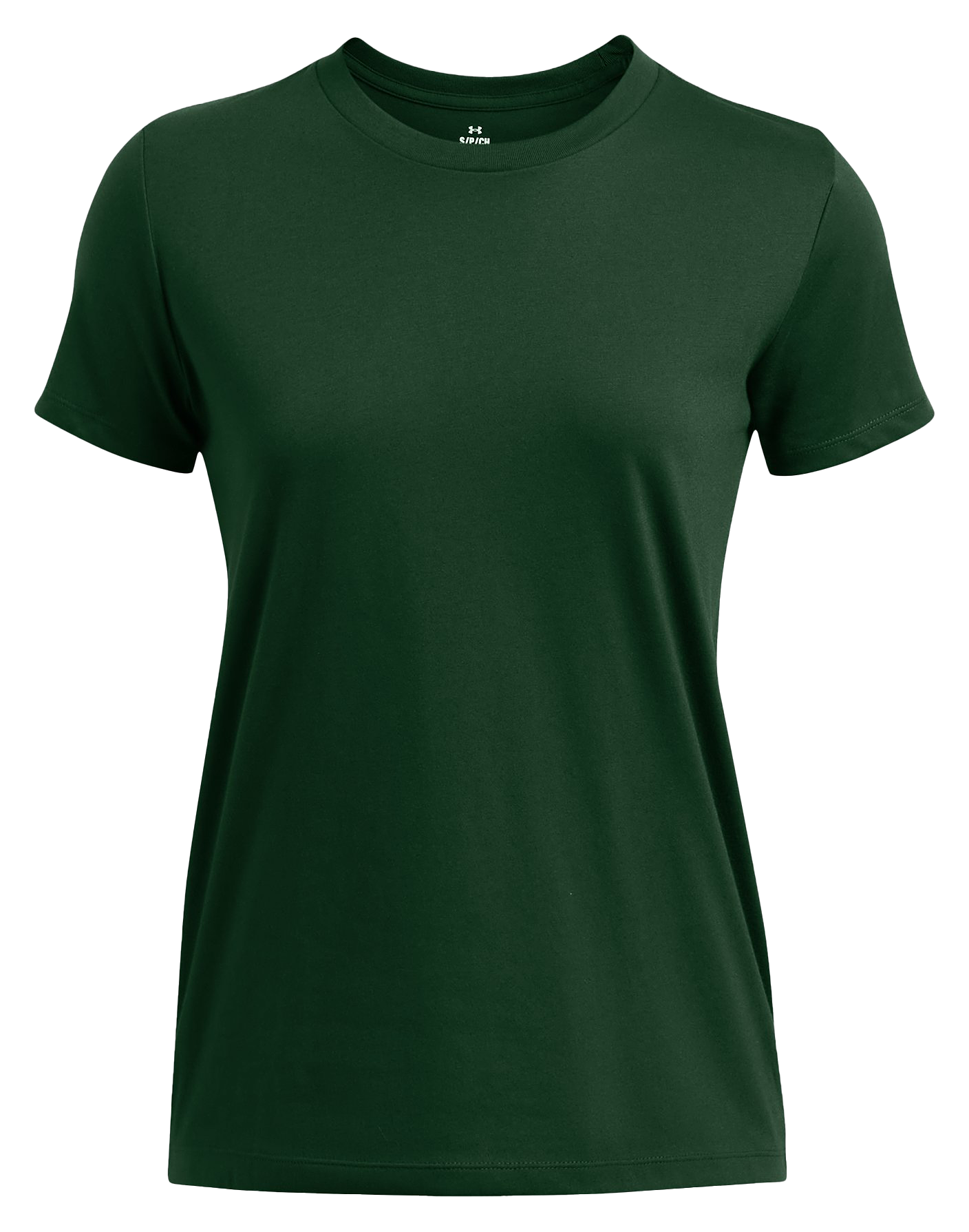 Image of Under Armour Athletics Short-Sleeve Shirt for Ladies -Forest Green/White