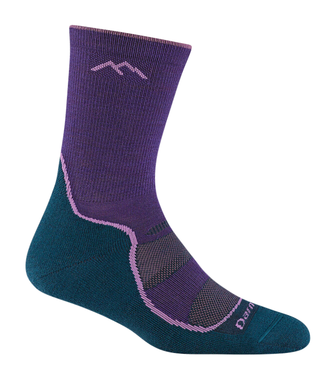 Image of Darn Tough Light Hiker Micro Crew Merino Wool Socks for Ladies - Purple - S