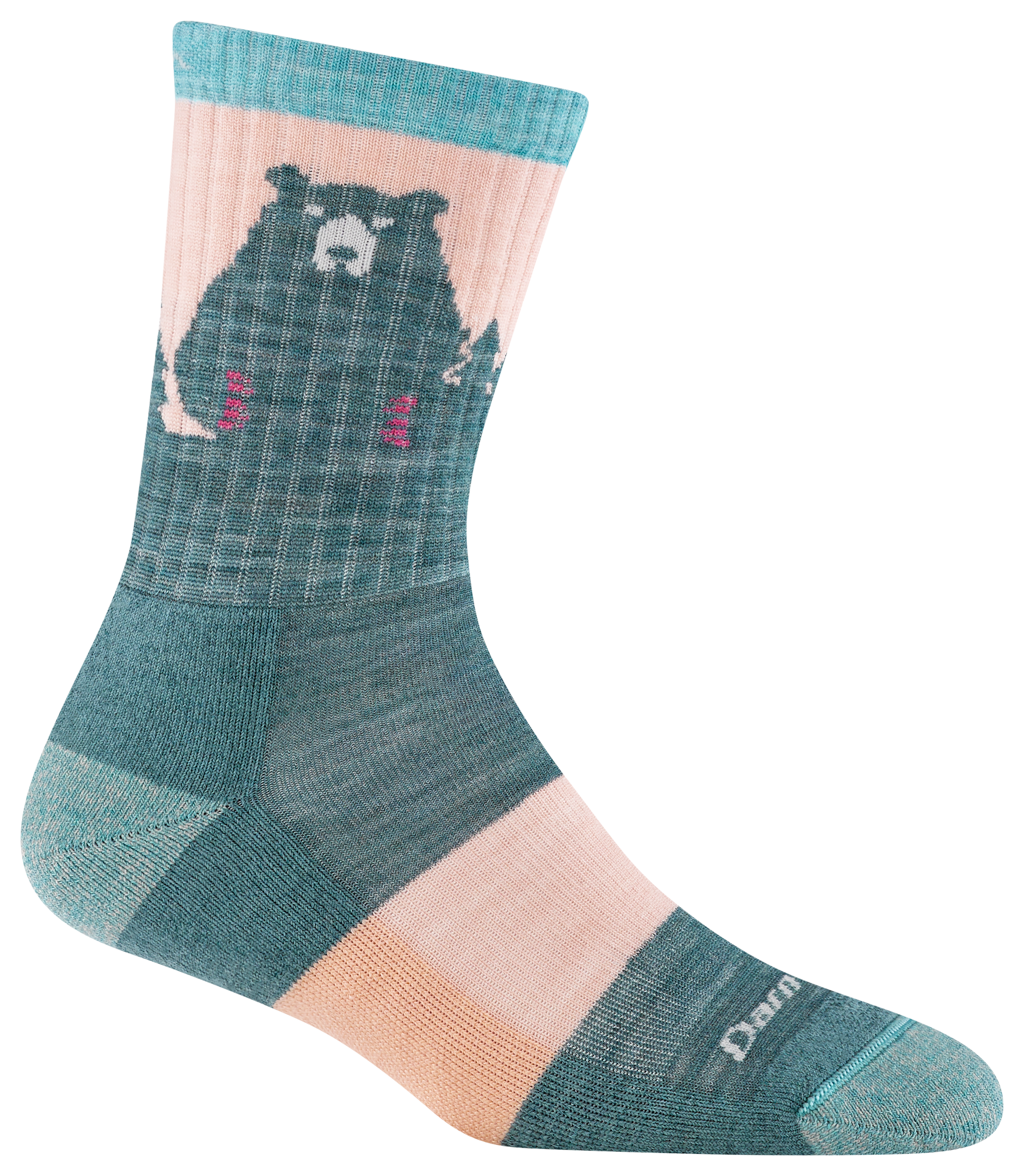 Image of Darn Tough Bear Town Light Hiker Micro Crew Wool Socks for Ladies - Quartz - L