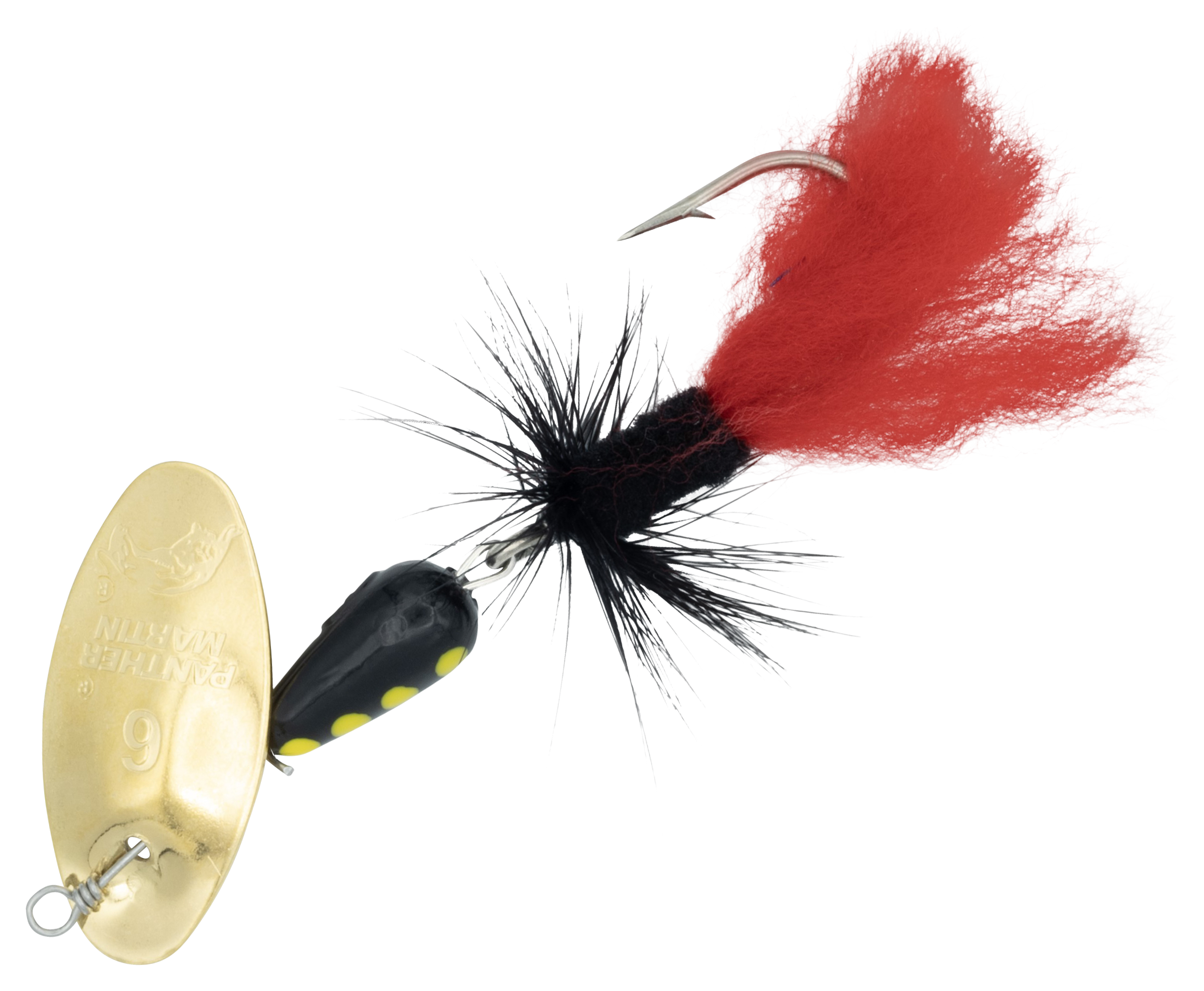 Image of Panther Martin Single Hook Fly Spinner - Gold/Black - 1/8 oz.