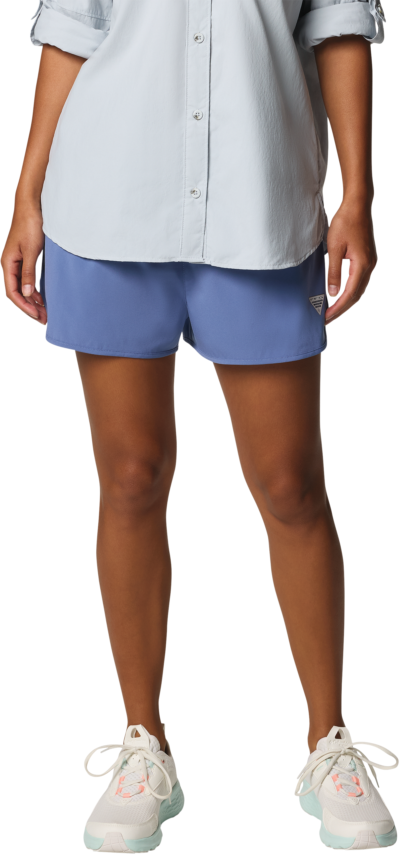 Image of Columbia PFG Windy Bay Shorts - Bluebell