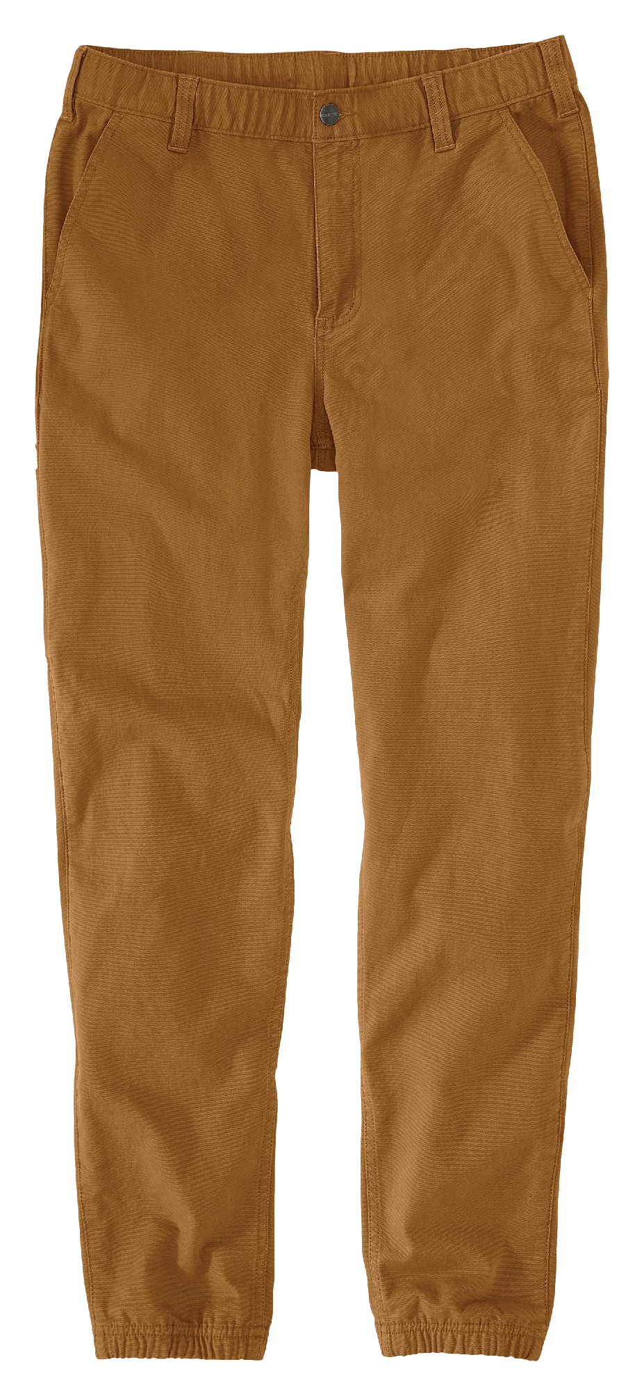 Image of Carhartt Rugged Flex Relaxed-Fit Canvas Jogger Pants for Men - Carhartt Brown - 38 - Regular