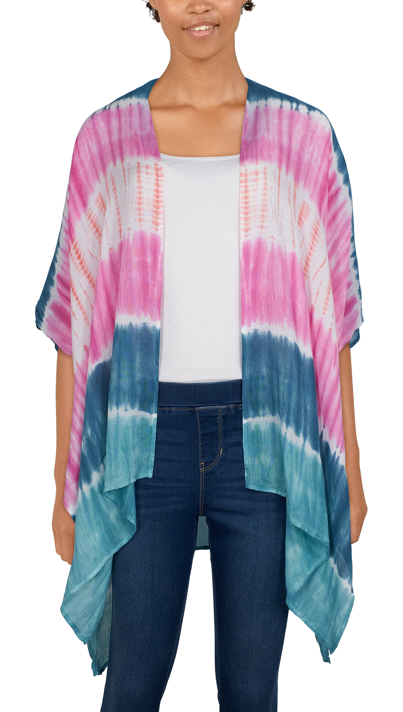 Image of Natural Reflections Spillway Tie-Dye Ruana