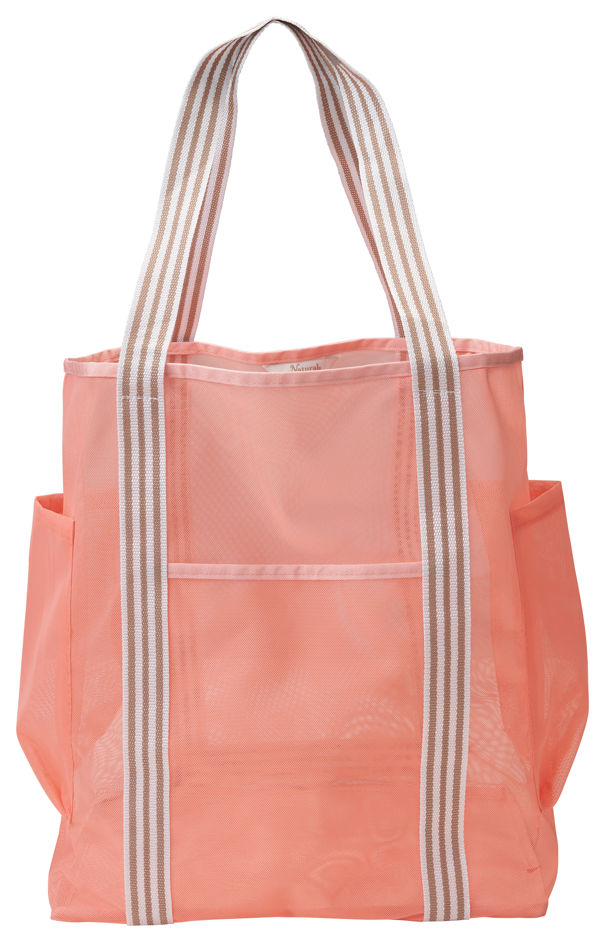 Image of Natural Reflections Mesh Stripe Tote Bag - Desert Flower