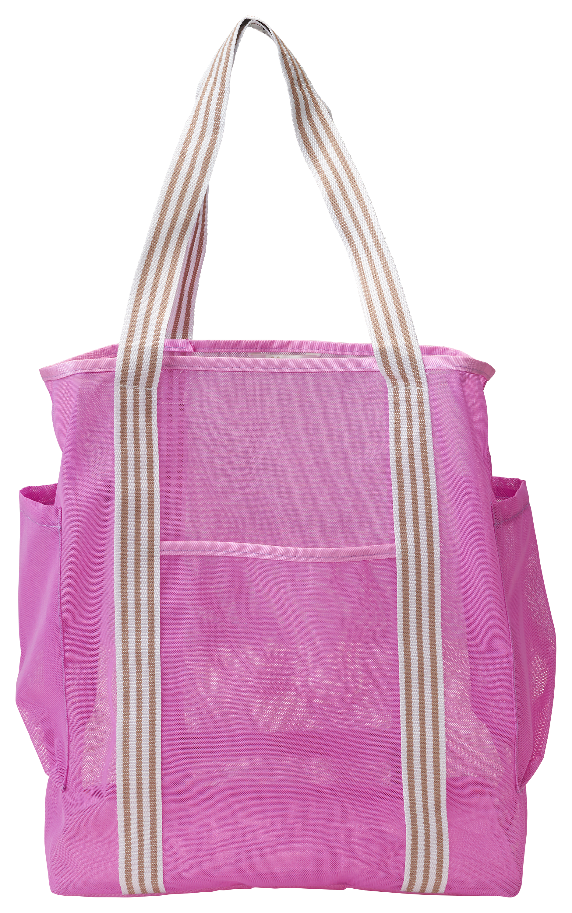 Image of Natural Reflections Mesh Stripe Tote Bag - Radiant Orchid