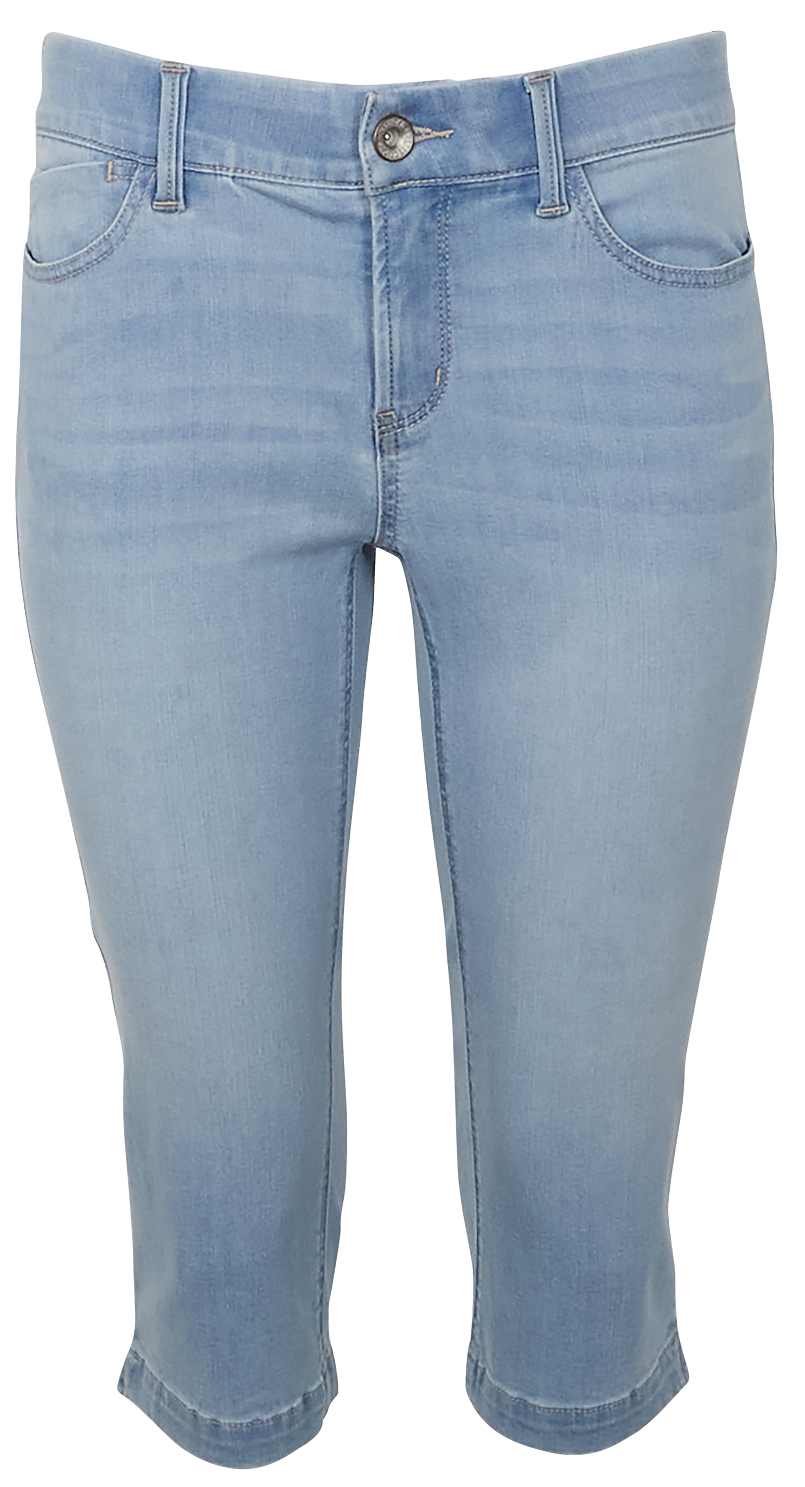 Image of Natural Reflections Campside Skimmer Capris - Light Wash - 4