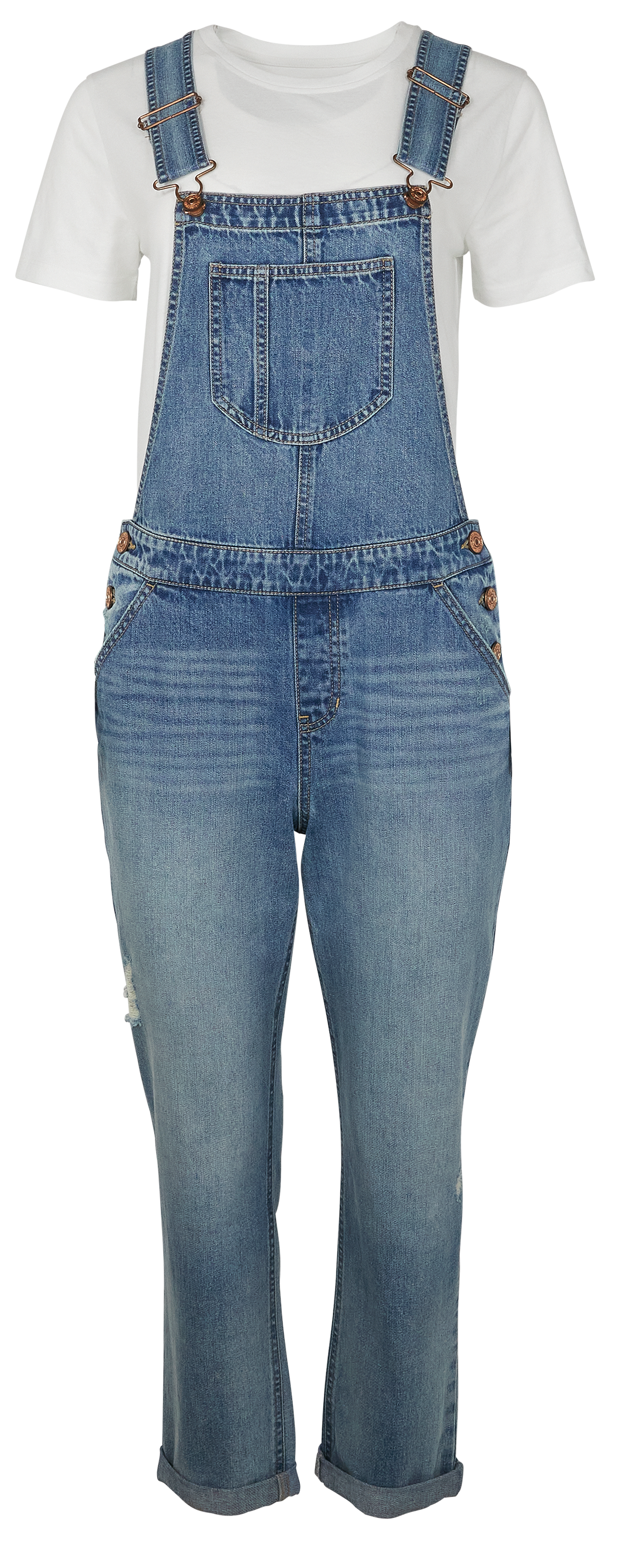 Image of Natural Reflections Denim Overalls - Medium Wash