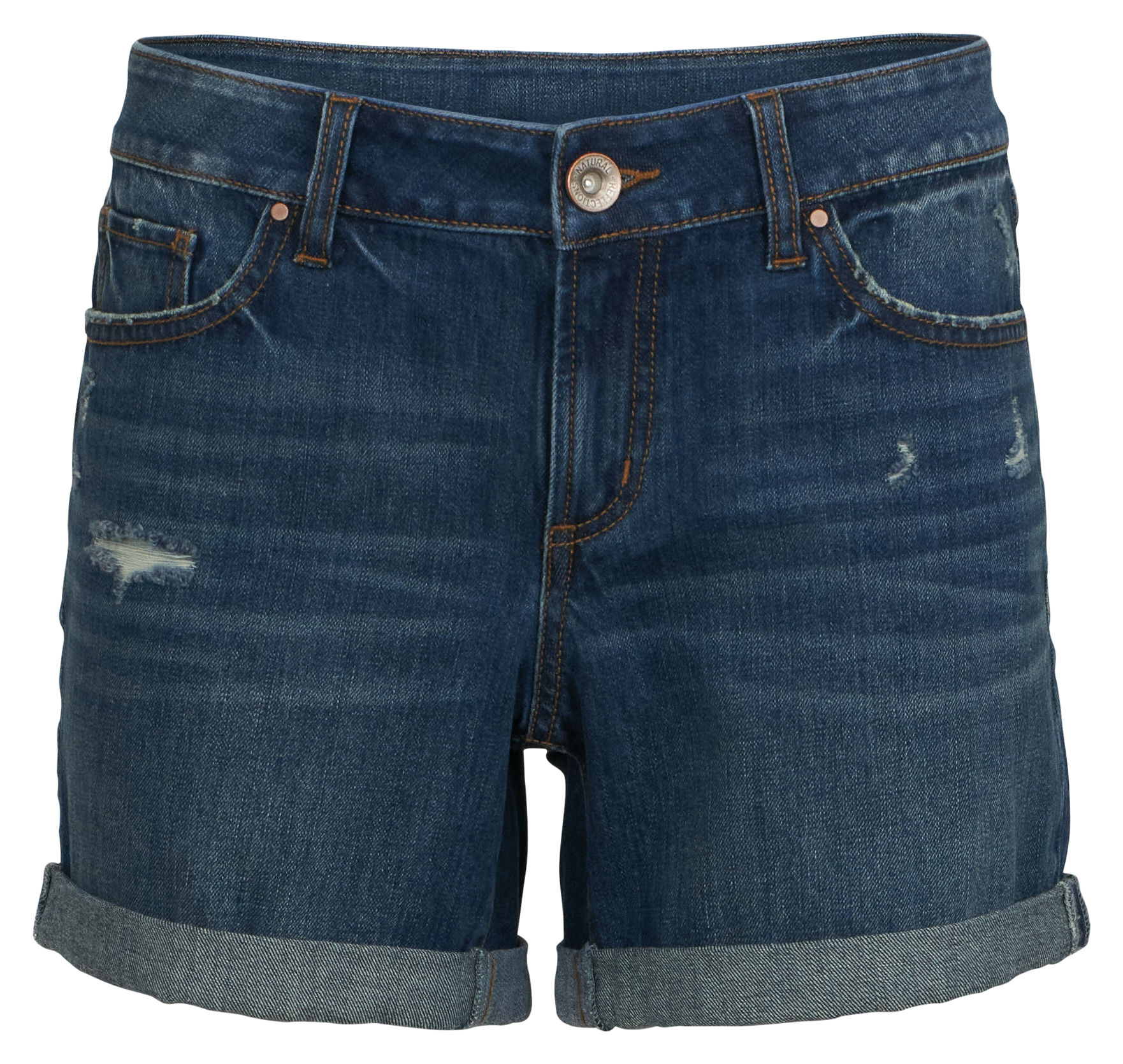 Image of Natural Reflections Easy River Cuffed Shorts - Dark Vintage