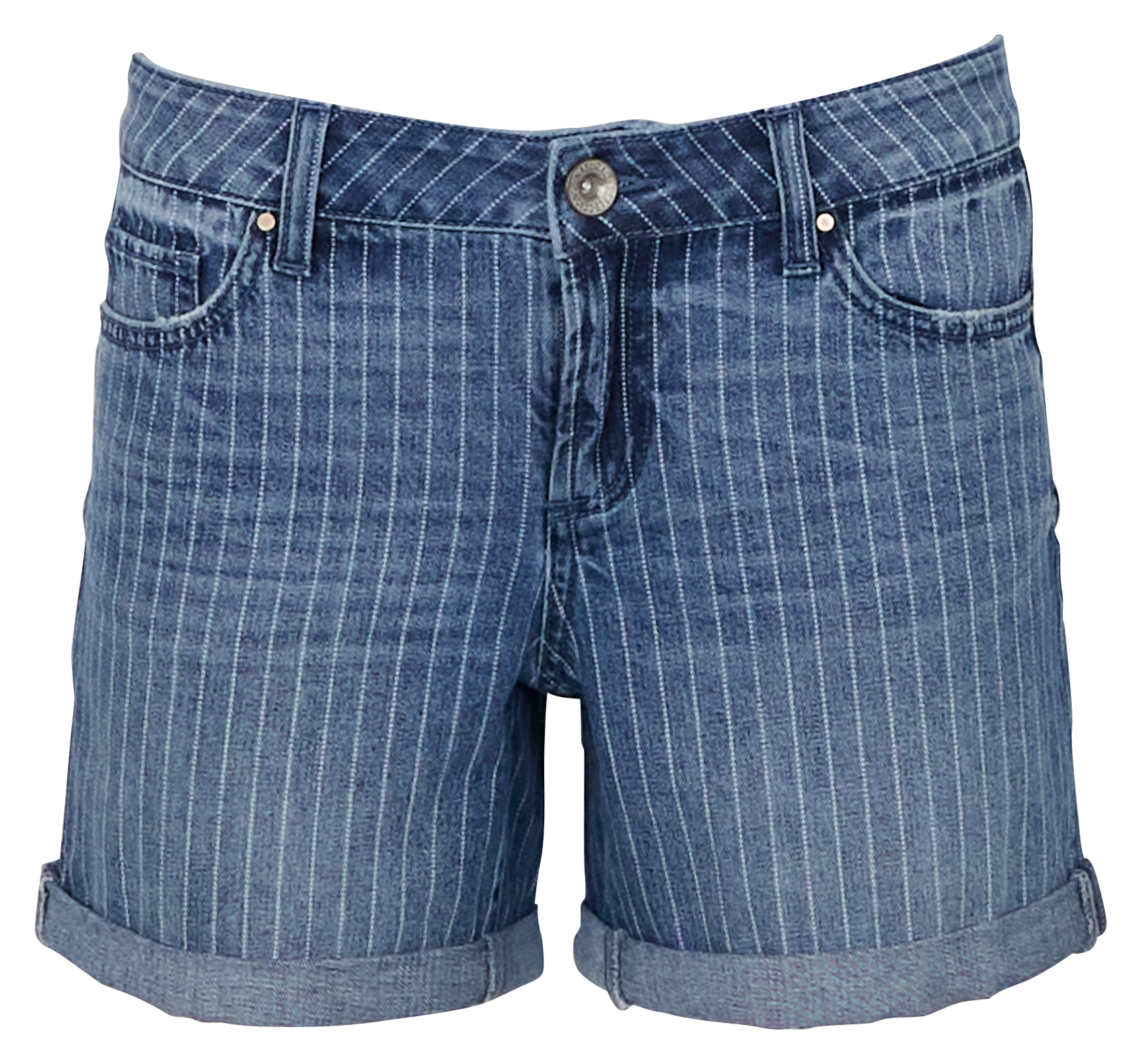 Image of Natural Reflections Easy River Cuffed Shorts - Stripe