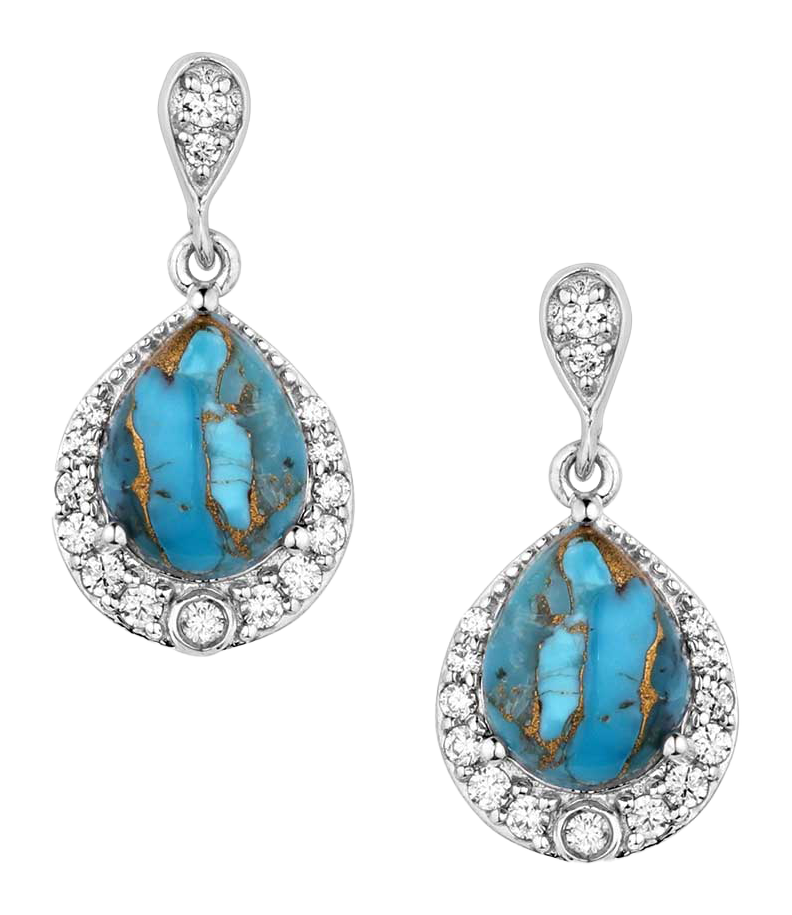 Image of Montana Silversmiths Blue Rivers Turquoise Earrings