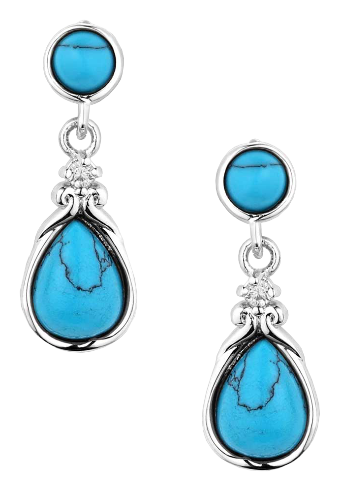 Image of Montana Silversmiths Blue Sands Turquoise Earrings