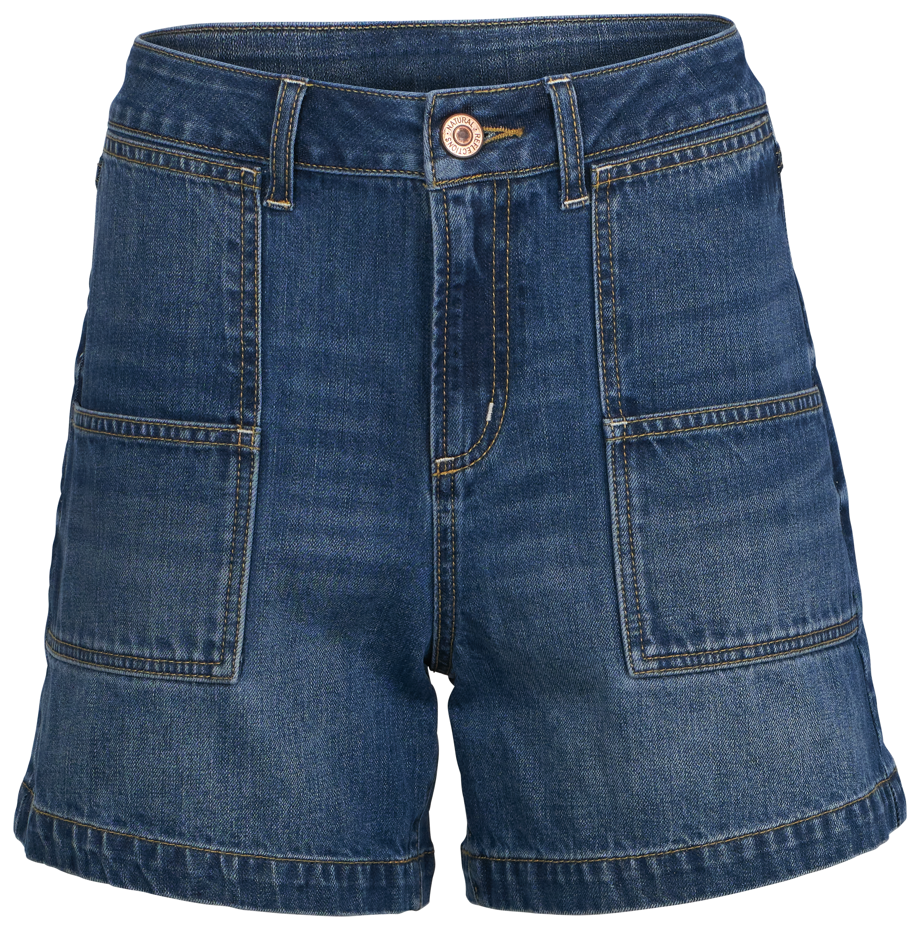Image of Natural Reflections Utility Pocket Shorts - Dark Wash