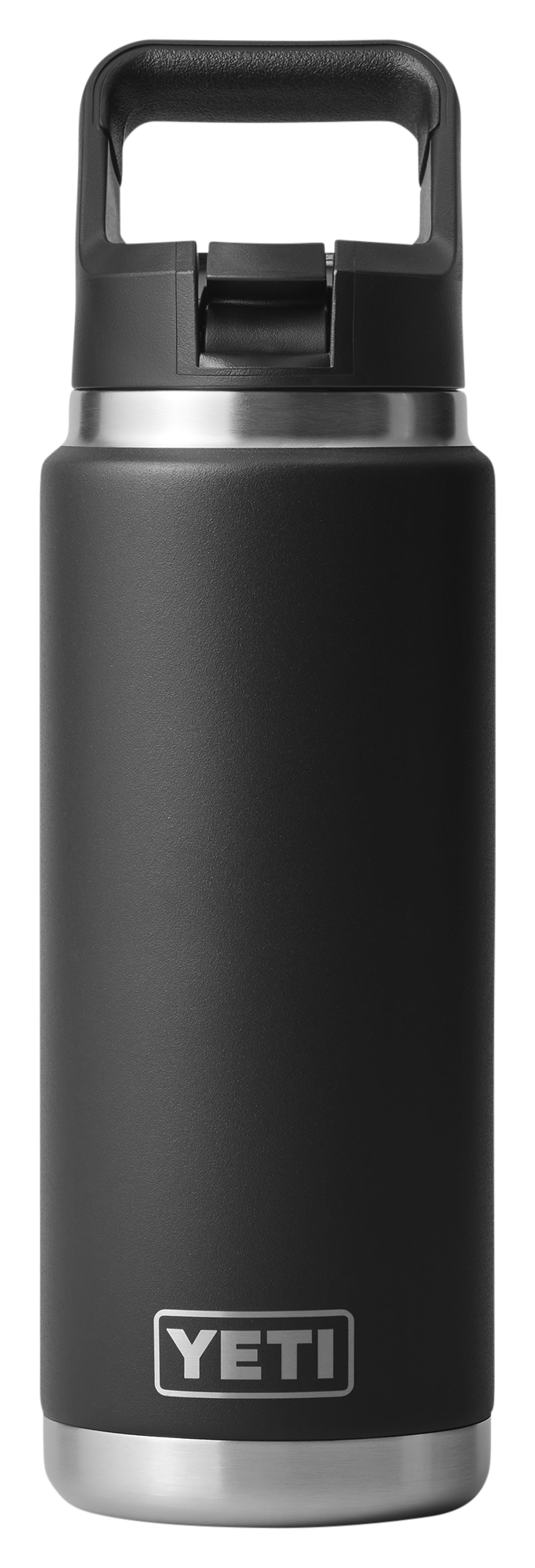 Image of YETI Rambler 26-oz. Water Bottle with Color-Matched Straw Cap - Black