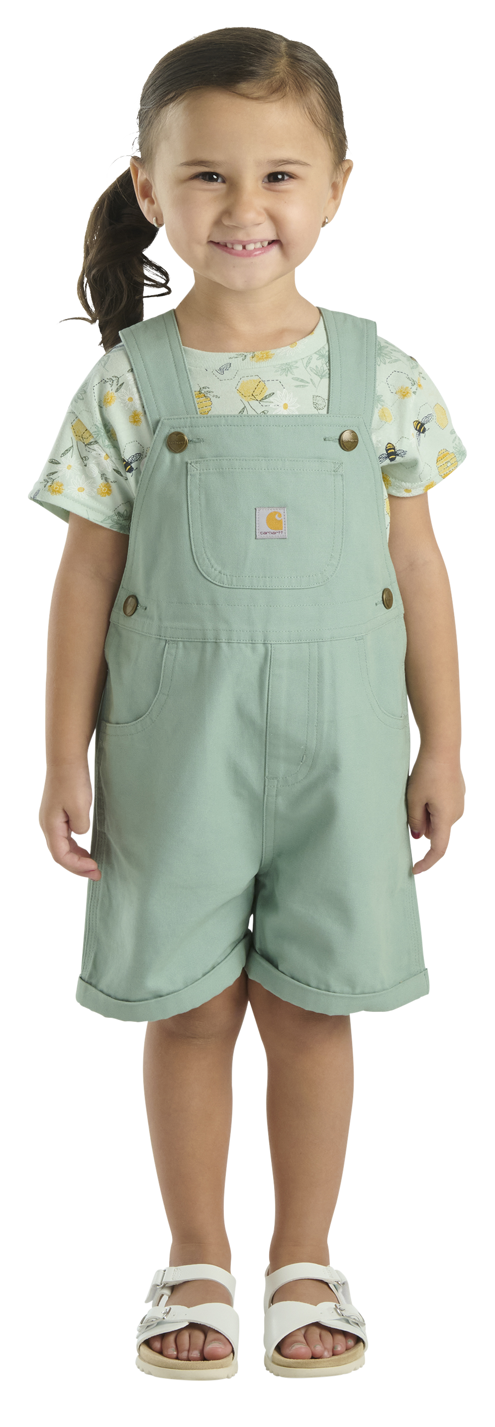 CARHARTT Bee Short-Sleeve T-Shirt and Canvas Shortalls Set for Toddlers