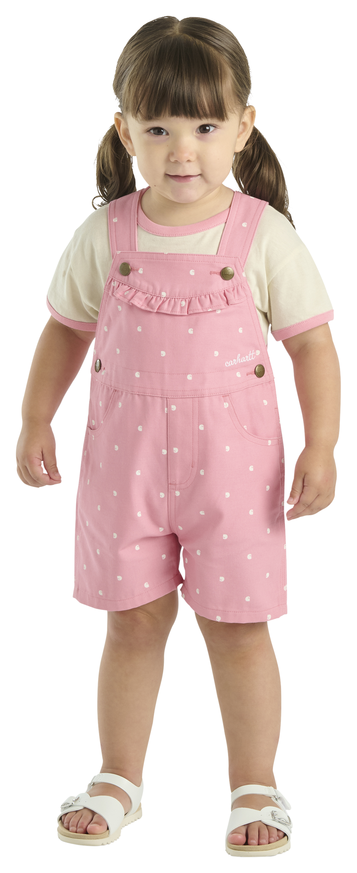 CARHARTT Short-Sleeve T-Shirt and Canvas Shortalls Set for Toddlers