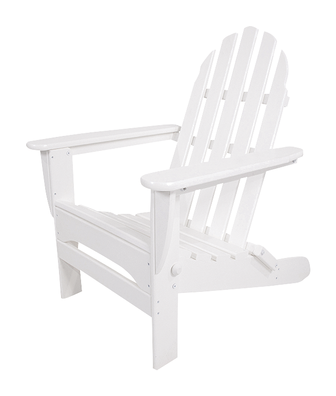 Image of POLYWOOD Classic Folding Adirondack Chair - White