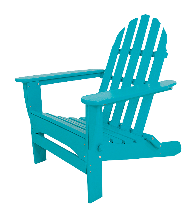 Image of POLYWOOD Classic Folding Adirondack Chair - Aruba