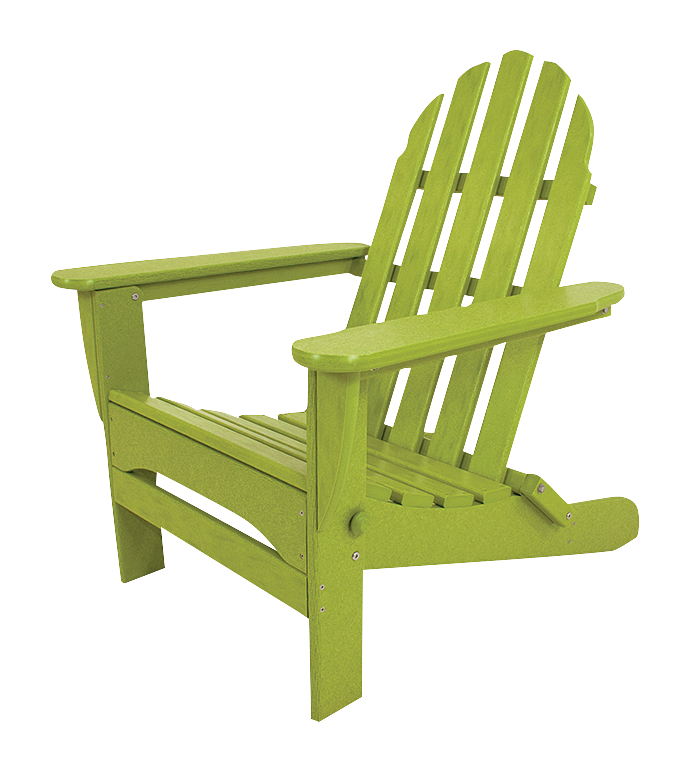 Image of POLYWOOD Classic Folding Adirondack Chair - Lime