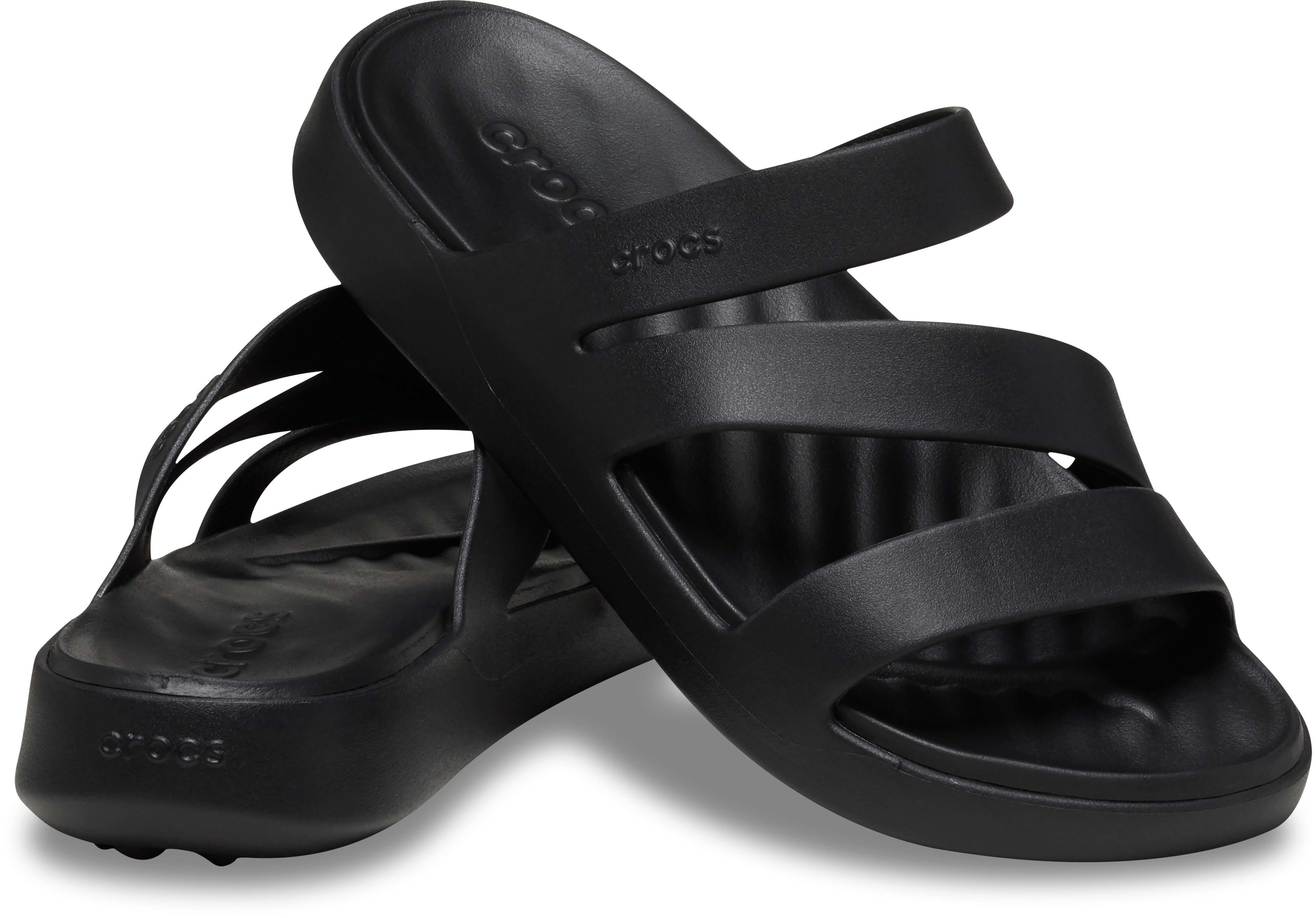 Image of Crocs Getaway Strappy Sandals for Women - Black