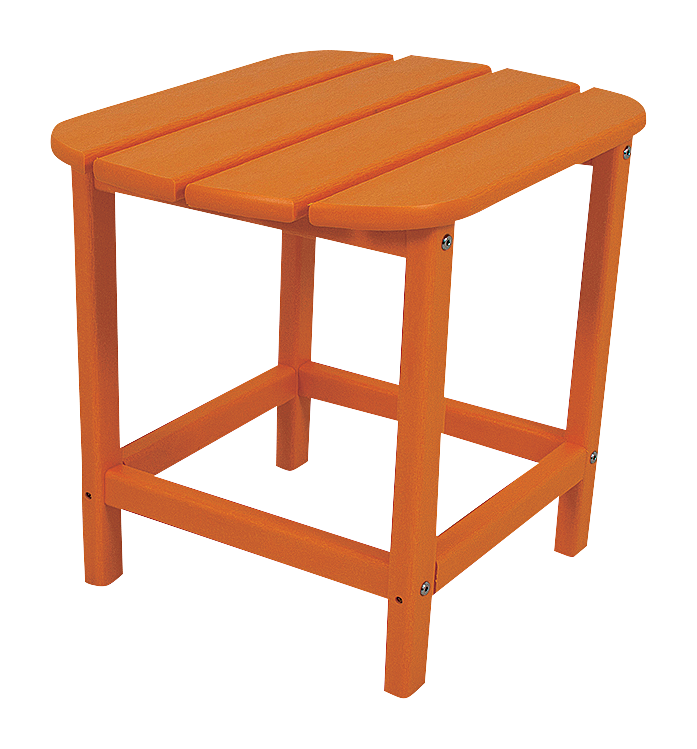 Image of "POLYWOOD South Beach 18"" Side Table - Tangerine"