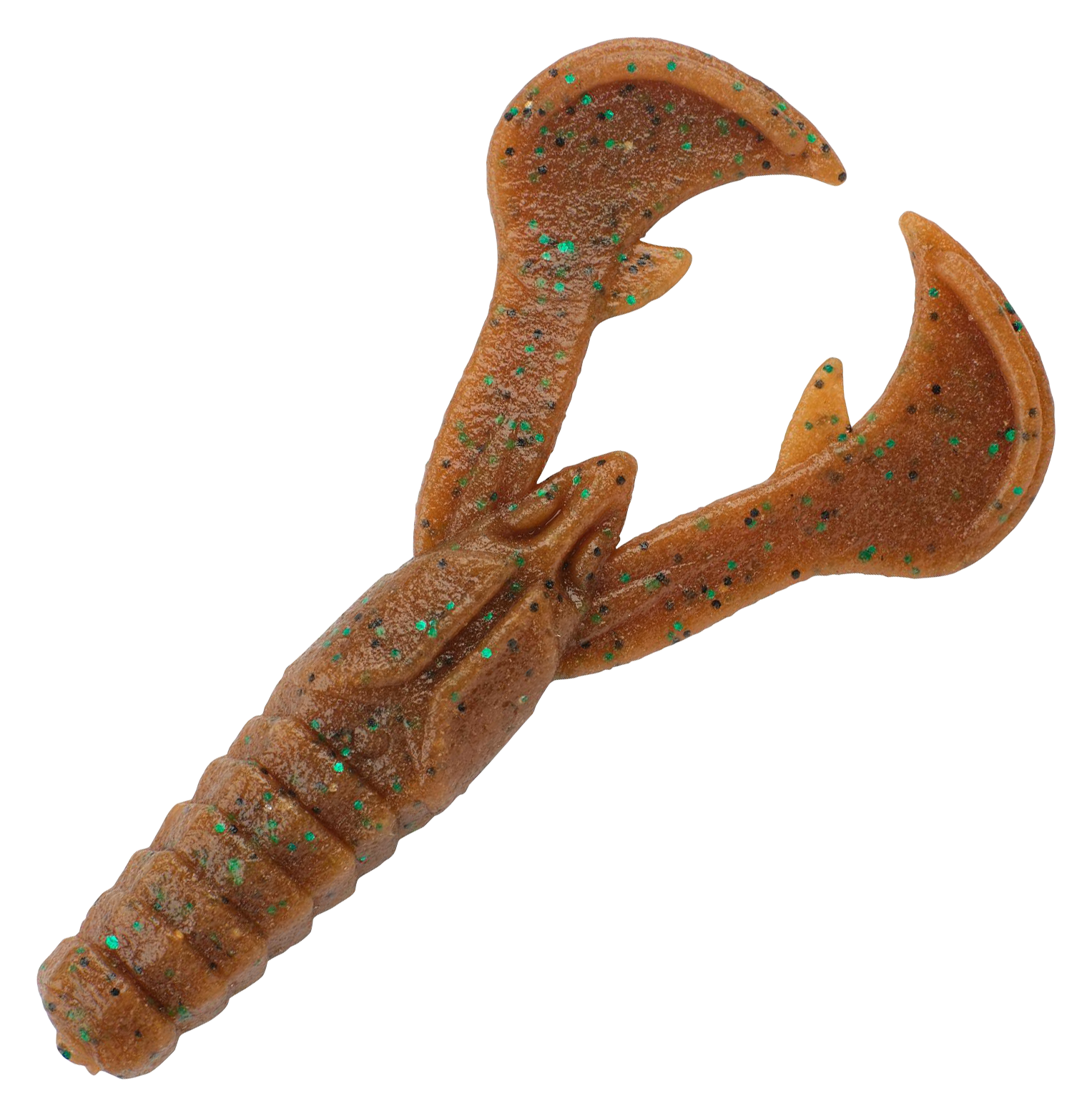 Image of Berkley PowerBait MaxScent Crud Craw - Pumpkin/Green Fleck - 4''