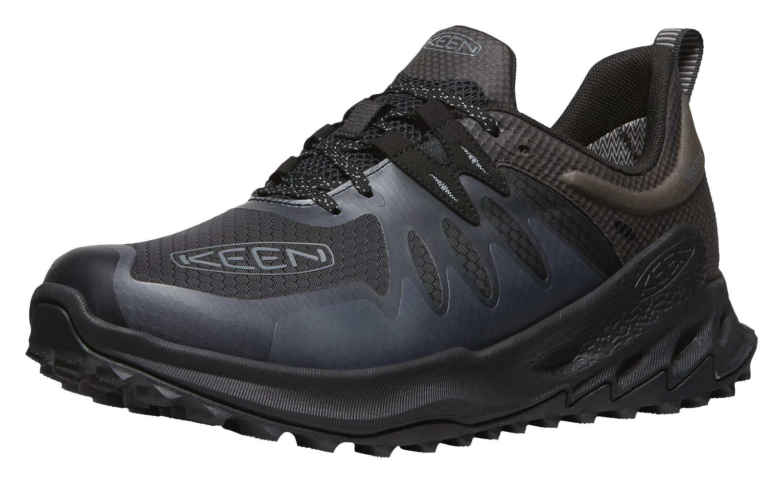 Image of KEEN Zionic Waterproof Hiking Shoes for Men - Black/Steel Grey - 8M