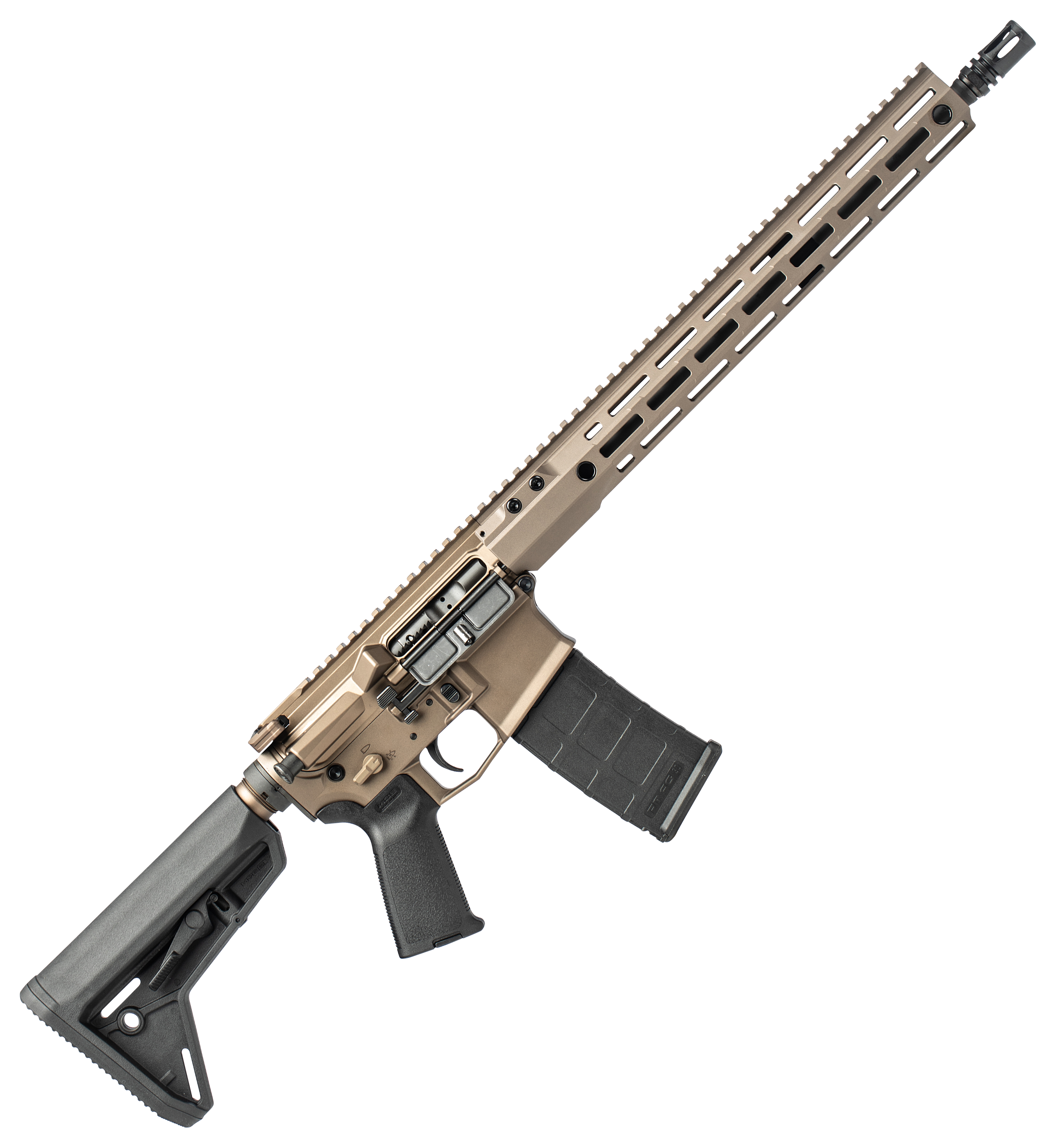 Aero Precision M4E1 Pro AR15 SemiAuto Rifle  556 NATO  Kodiak Brown Anodize