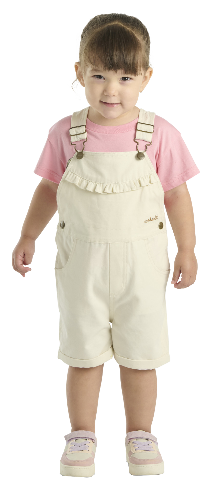 CARHARTT Canvas Ruffle Front Shortalls for Babies