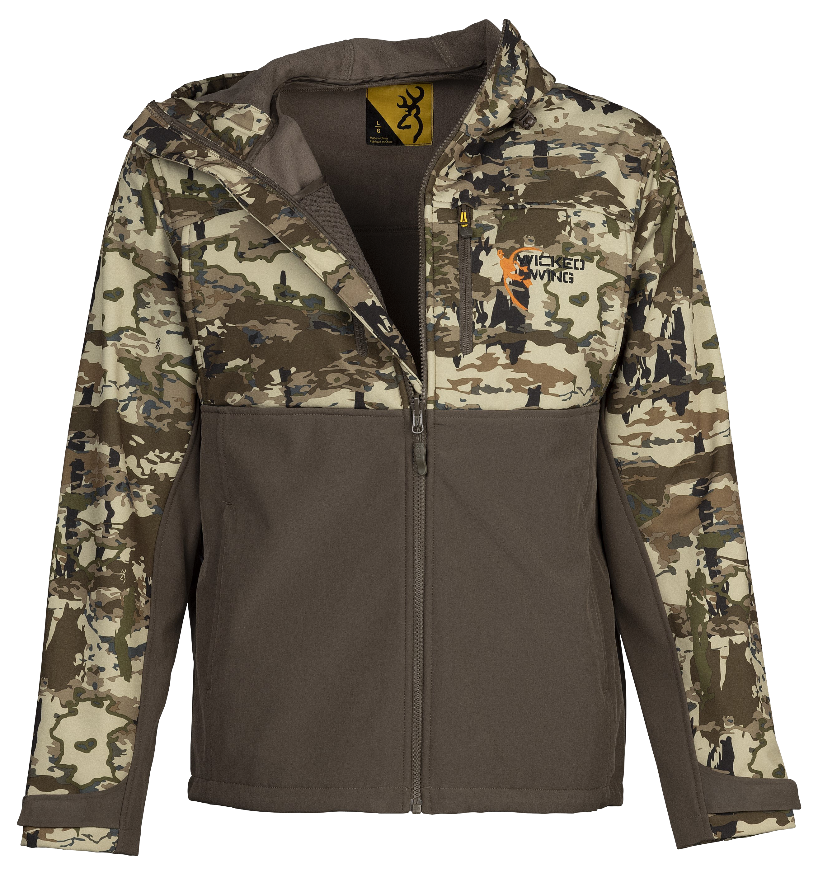 Image of Browning Wicked Wing Windkill Hooded Jacket for Men - Browning AURIC Concealment - M