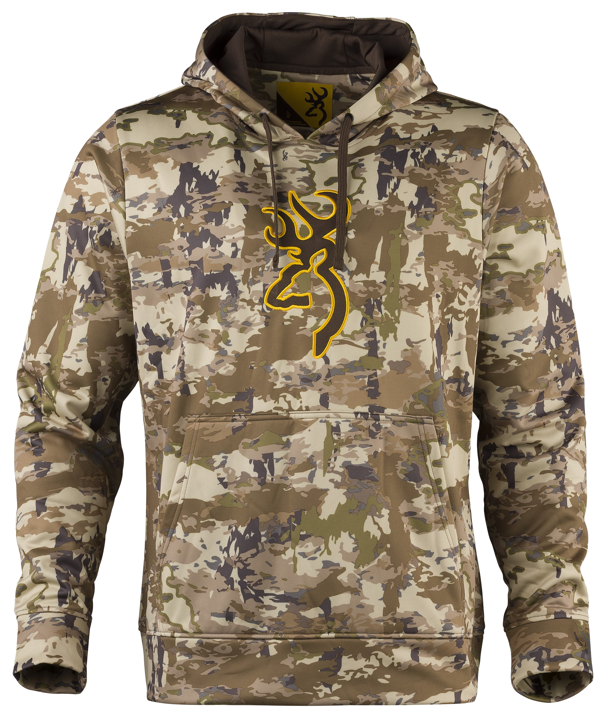 Image of Browning Buckmark Tech Long-Sleeve Hoodie for Men - Browning AURIC Concealment - M