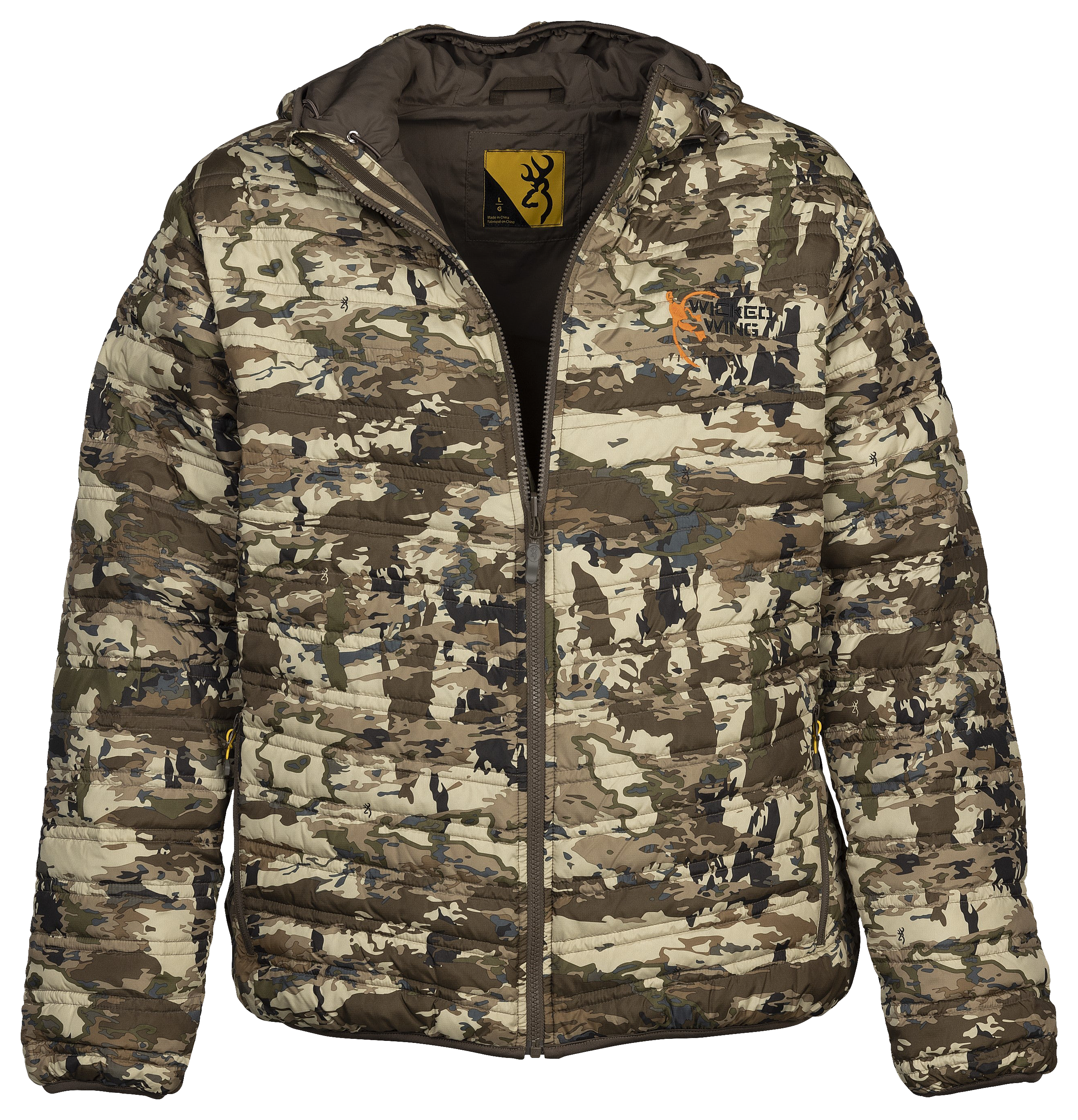 Image of Browning Wicked Wing Hybrid Down Jacket for Men - Browning AURIC Concealment - 2XL