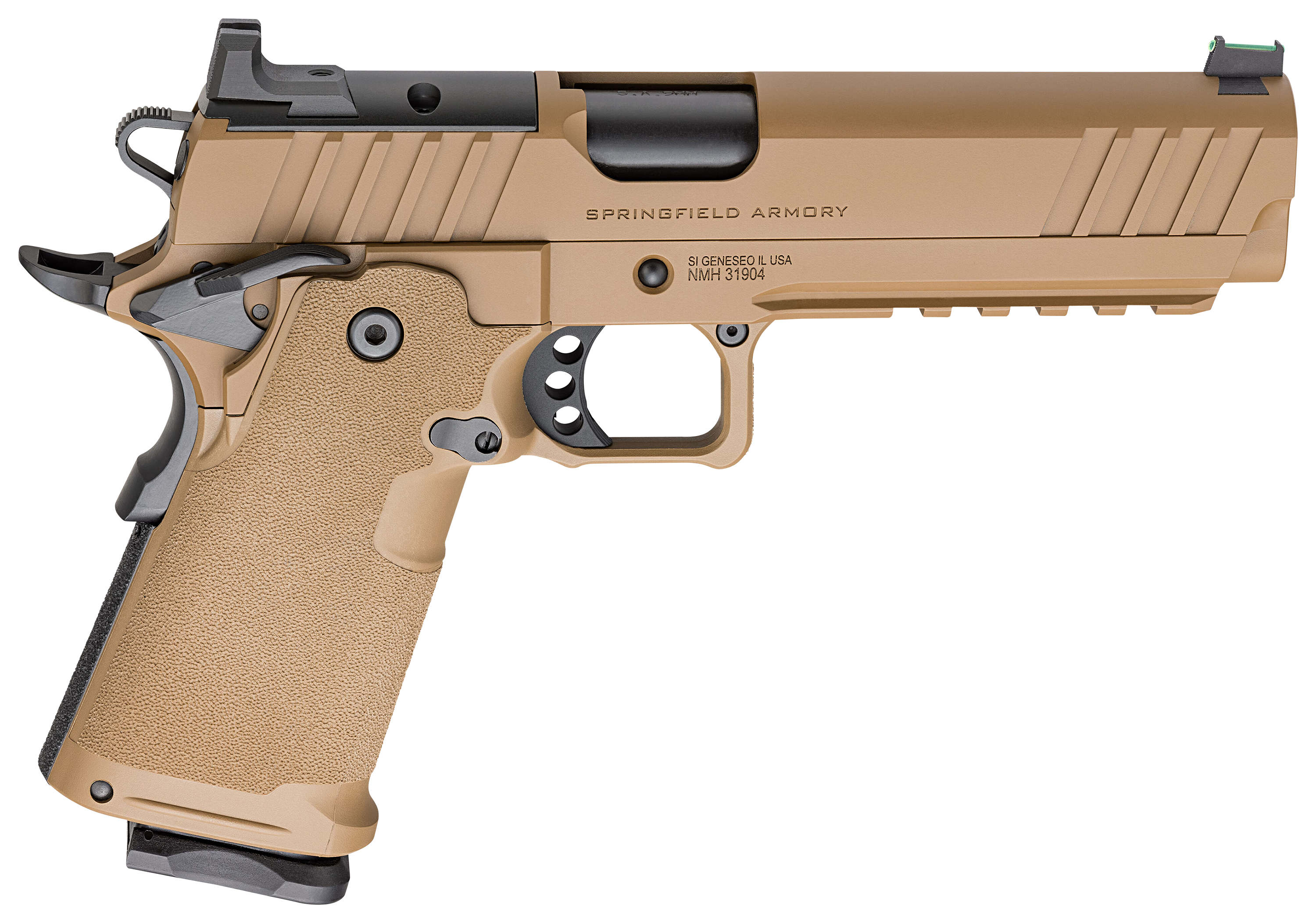 Springfield Armory 1911 DS Prodigy SemiAuto Pistol  9mm  5  Ambidextrous  Coyote Brown  10 Round Cap