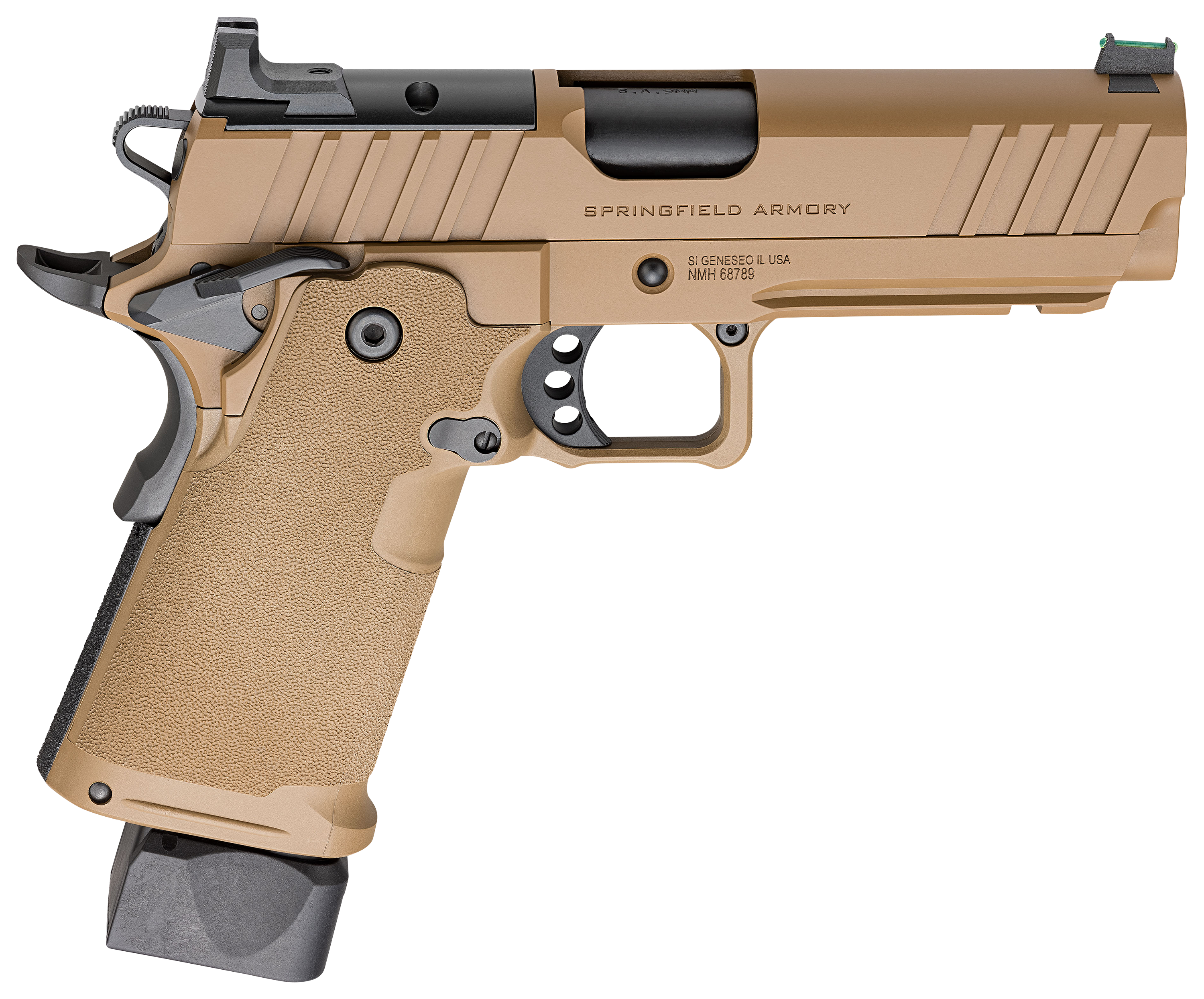 Springfield Armory 1911 DS Prodigy 425 SemiAuto Pistol  9mm   Coyote  Coyote Brown  20 Round Cap