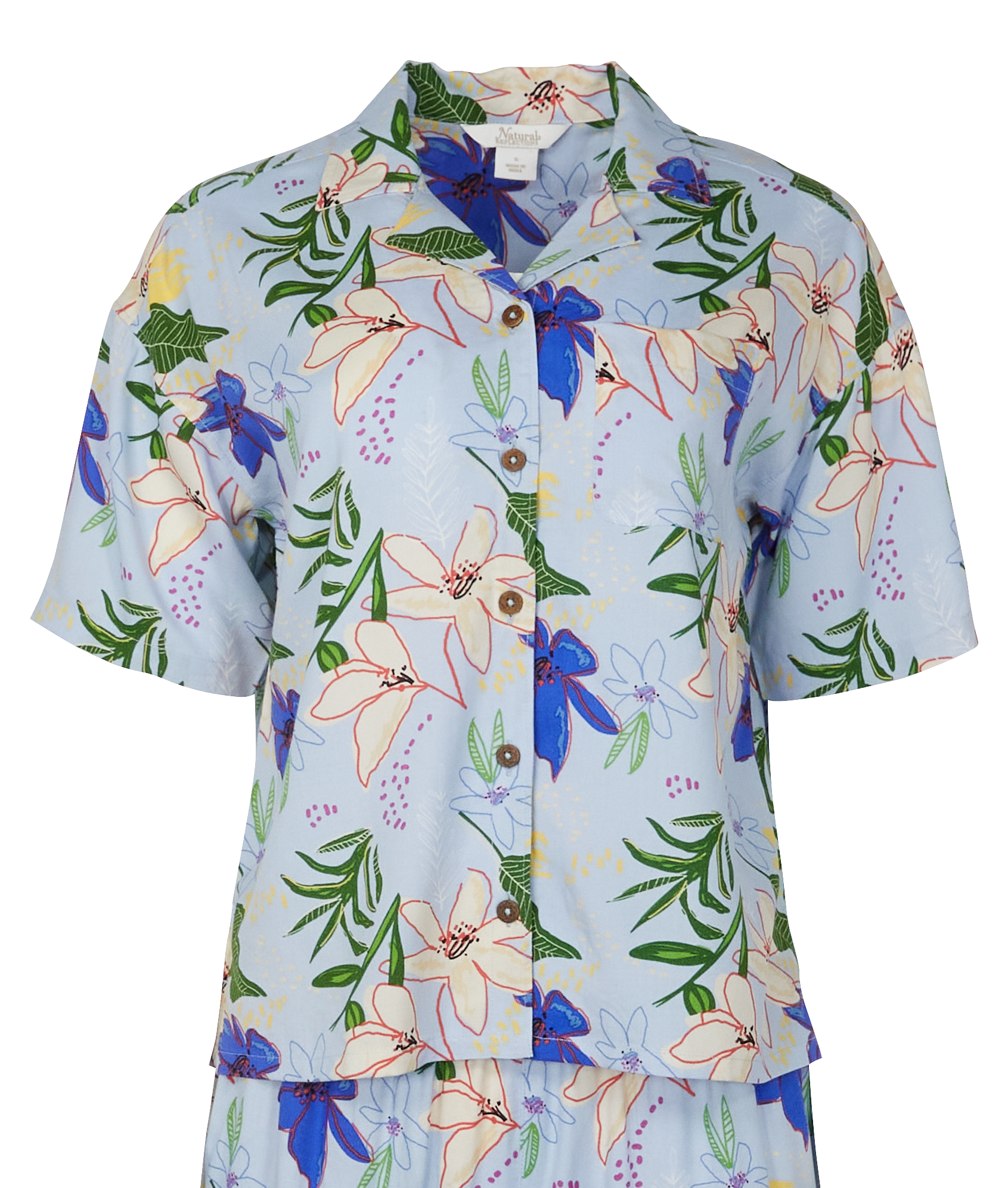 Image of Natural Reflections Tropical Resort Button-Down Short-Sleeve Shirt
