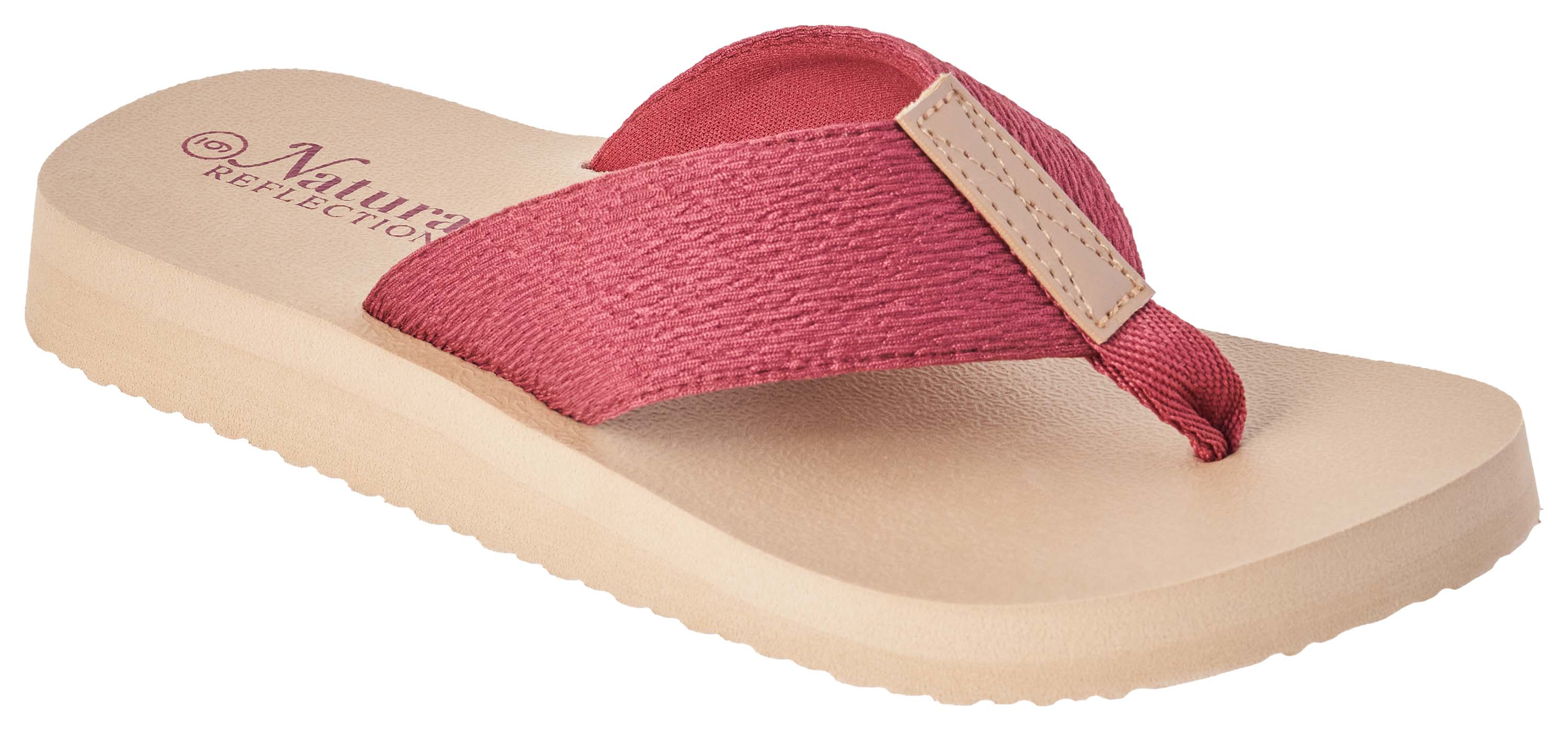 Image of Natural Reflections Sara Soda Thong Sandals - Cranberry Juice