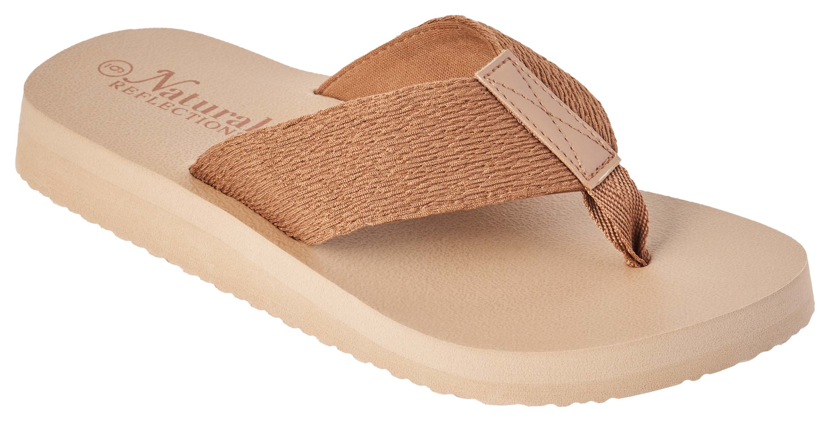 Image of Natural Reflections Sara Soda Thong Sandals - Tan - 11M